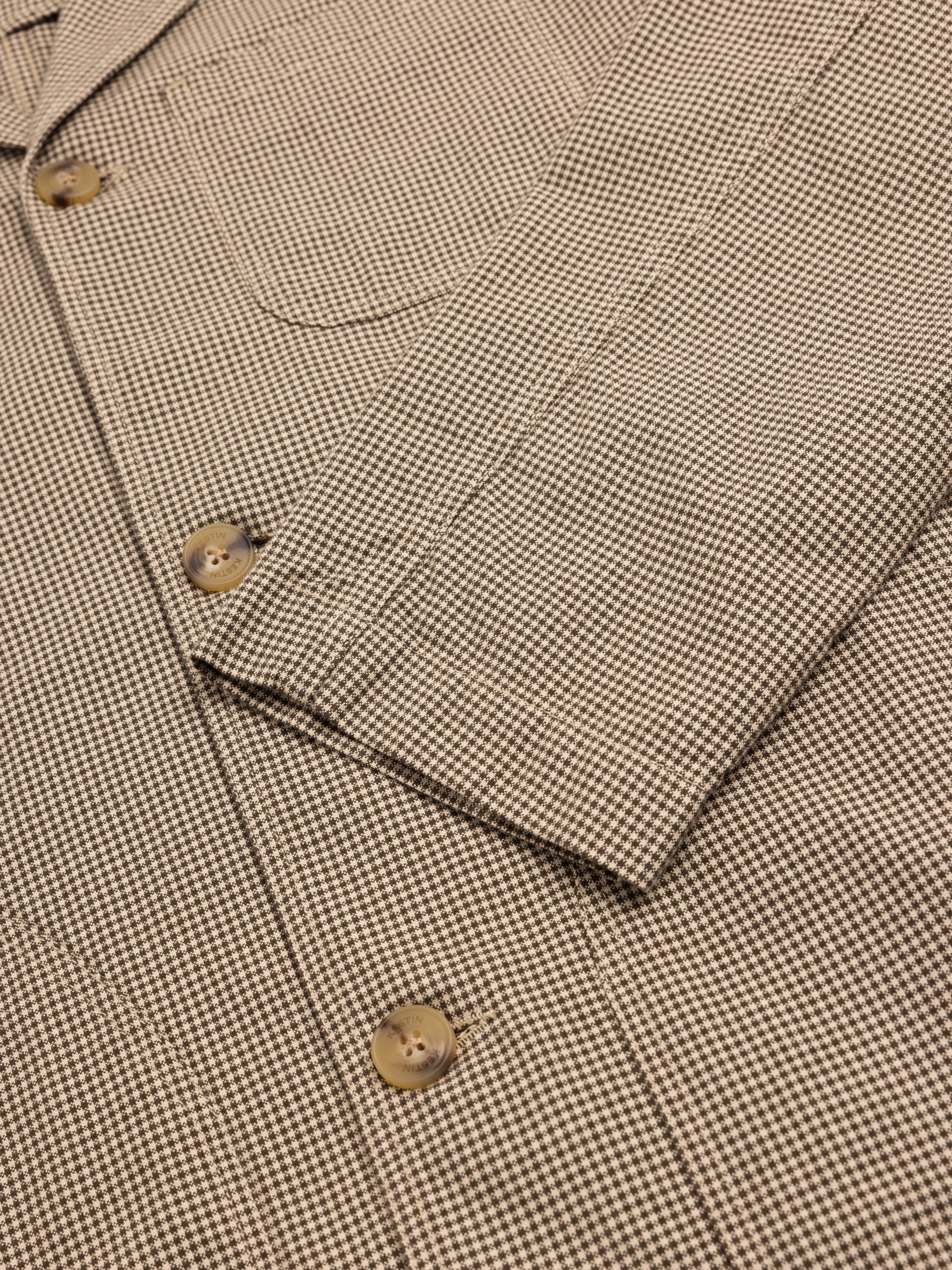 Stac Blazer in Olive Check Organic Cotton