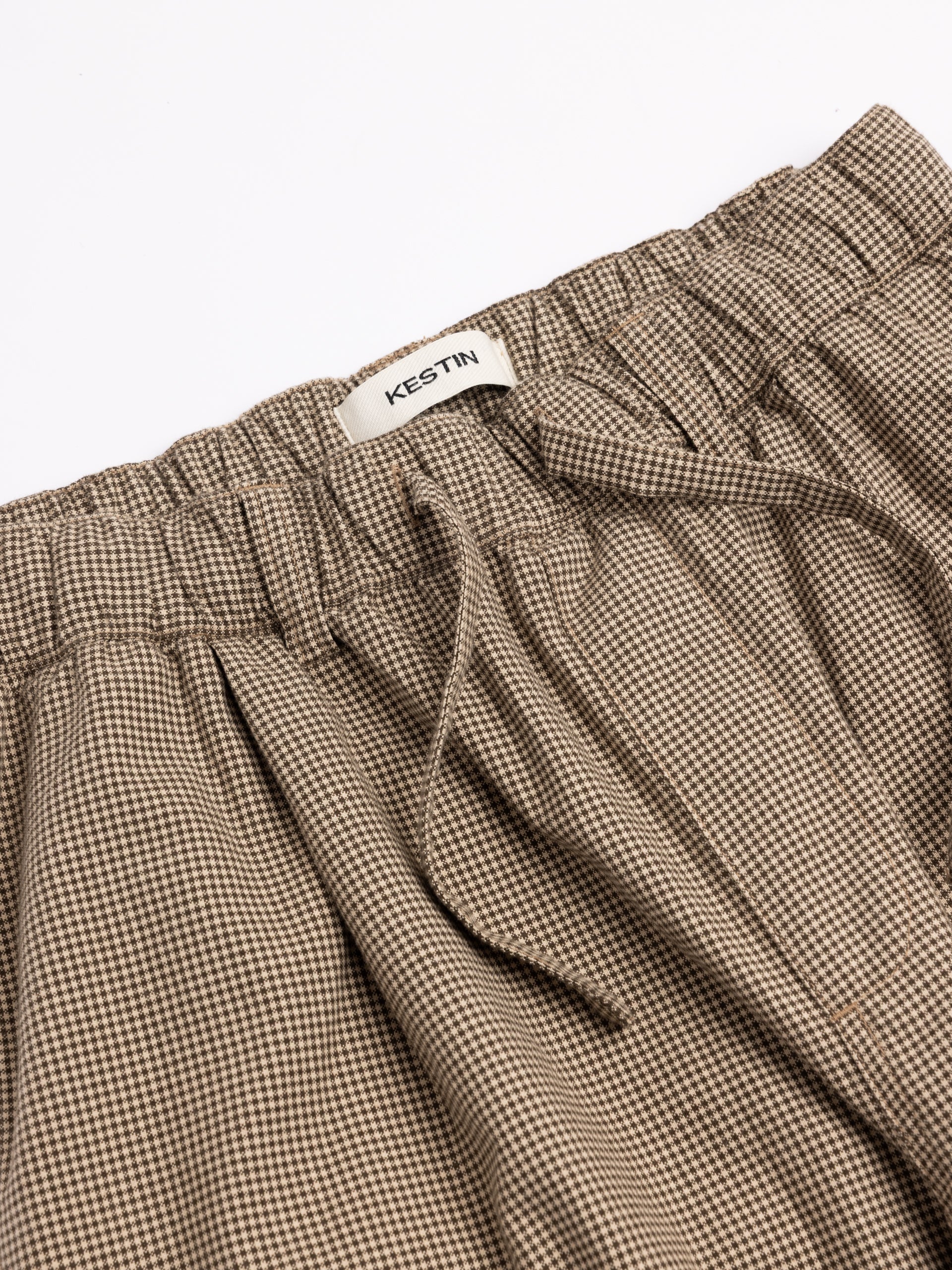 Doune Pant in Olive Check Organic Cotton