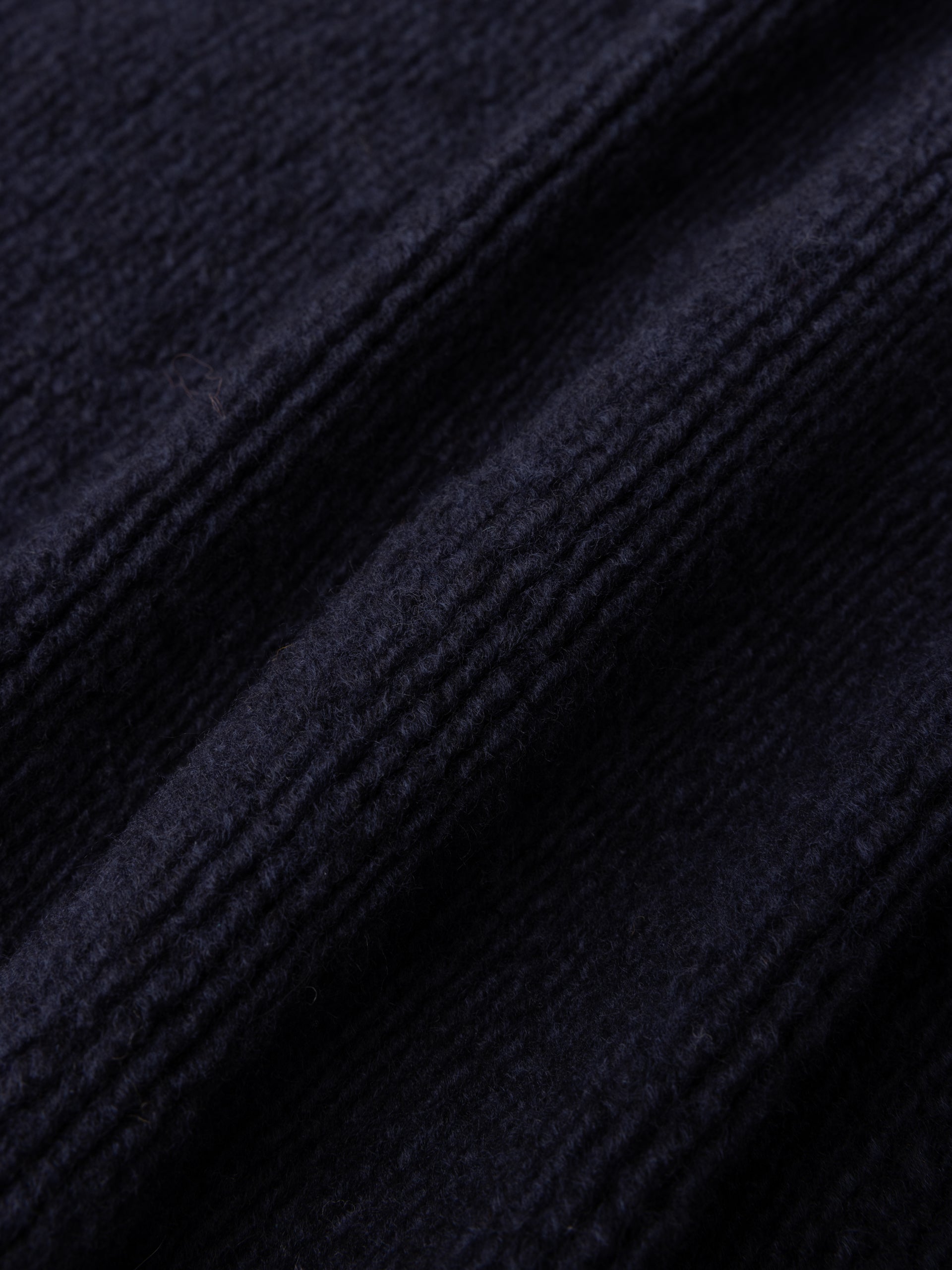 Bute Vest in Navy Ribbed Fleece