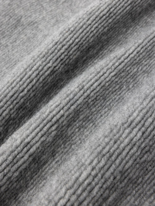 Bute Vest in Light Grey Ribbed Fleece