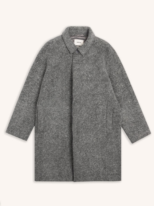Dundas Overcoat in Grey Italian Wool Blend