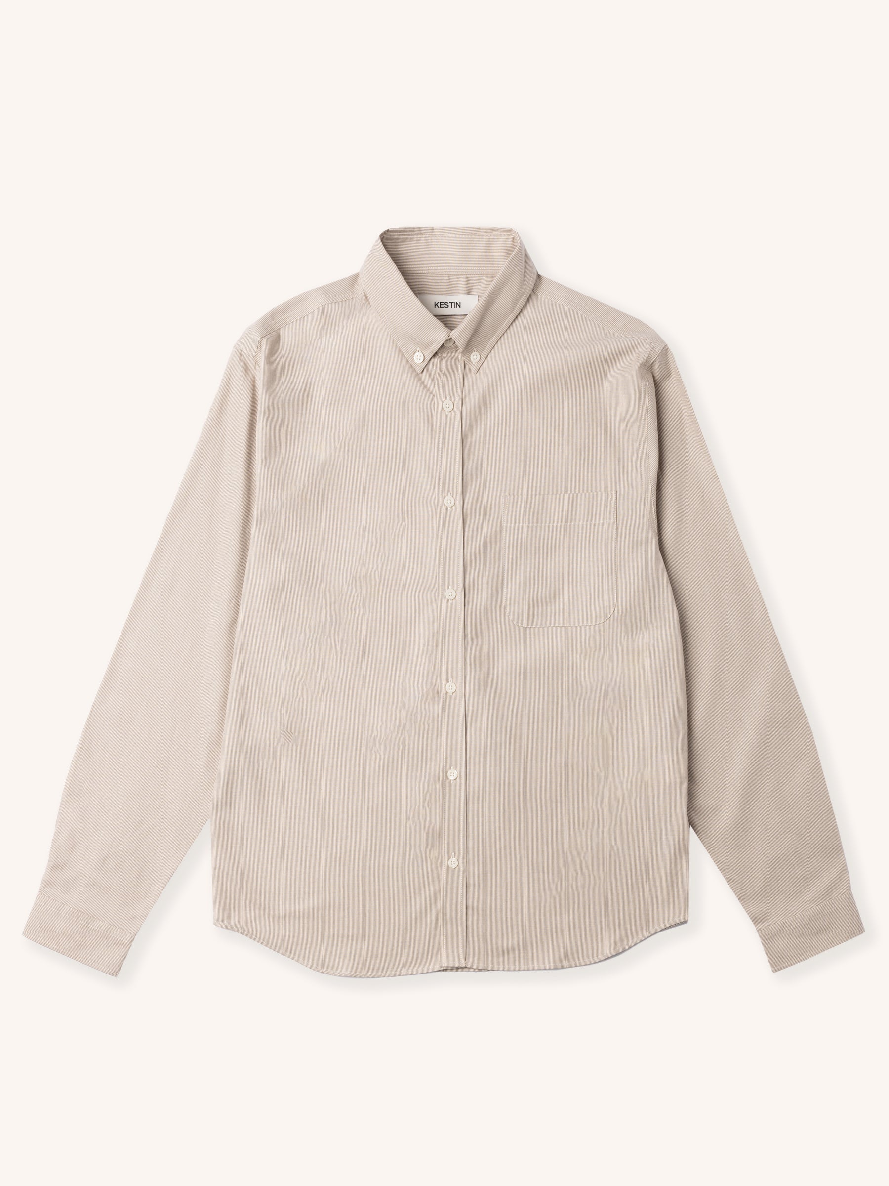 Raeburn Button Down Shirt in Putty Stripe