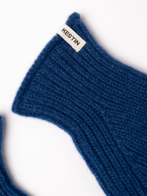 Braemar Gloves in Cobalt Lambswool