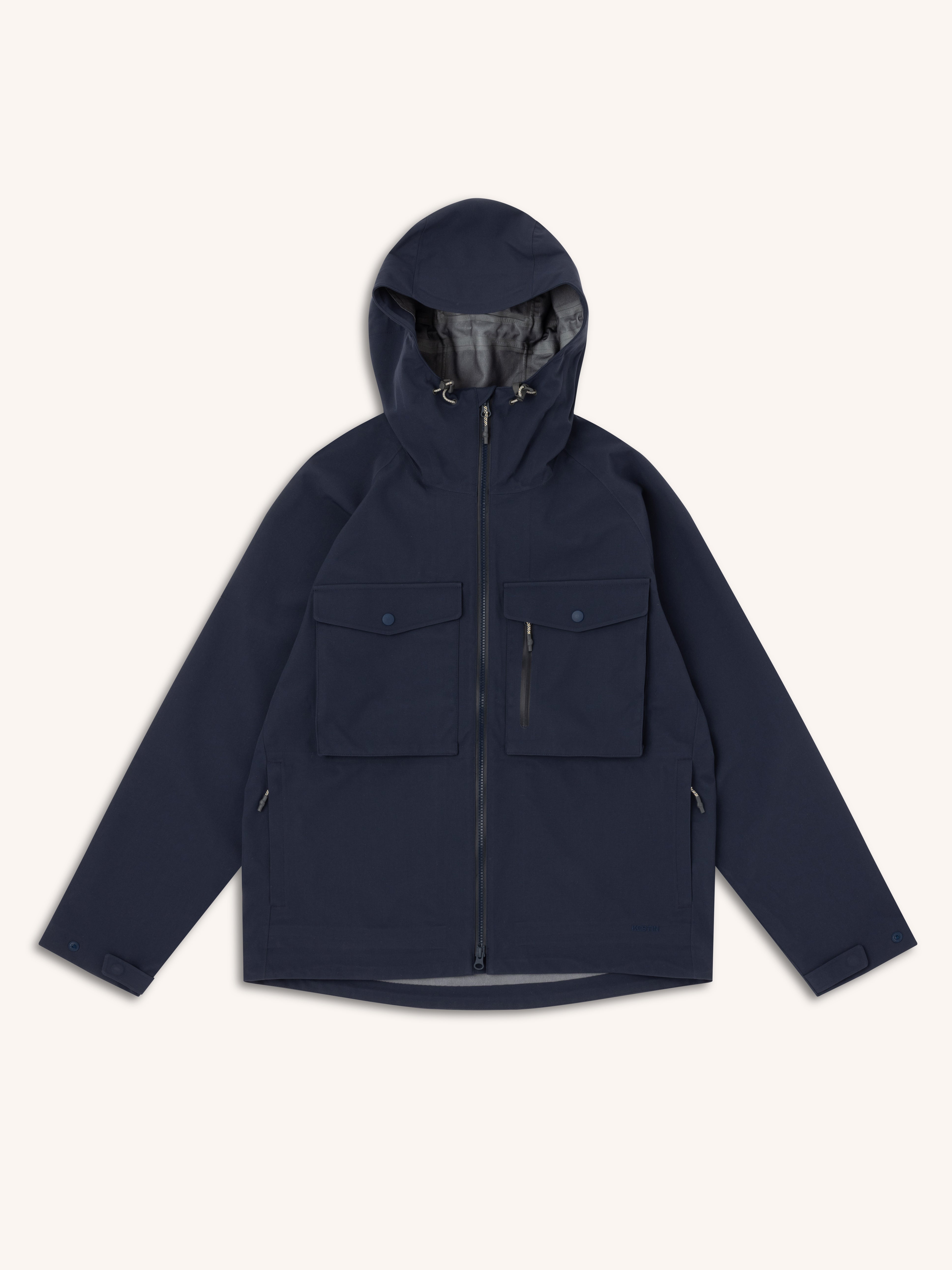 Glenbarr Waterproof Jacket in Dark Navy Recycled Canvas