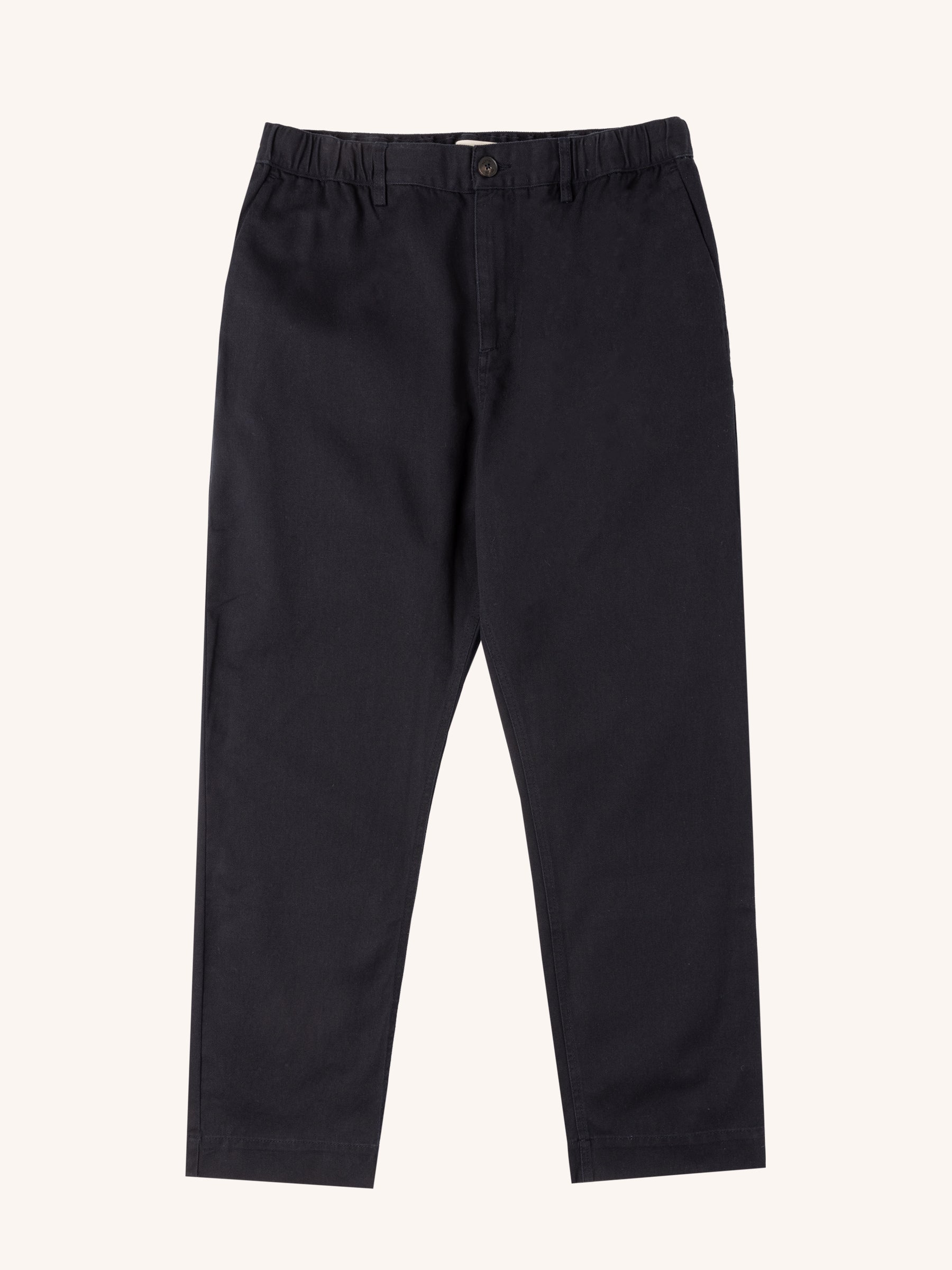 Inverness Trouser in Dark Navy Cotton Twill