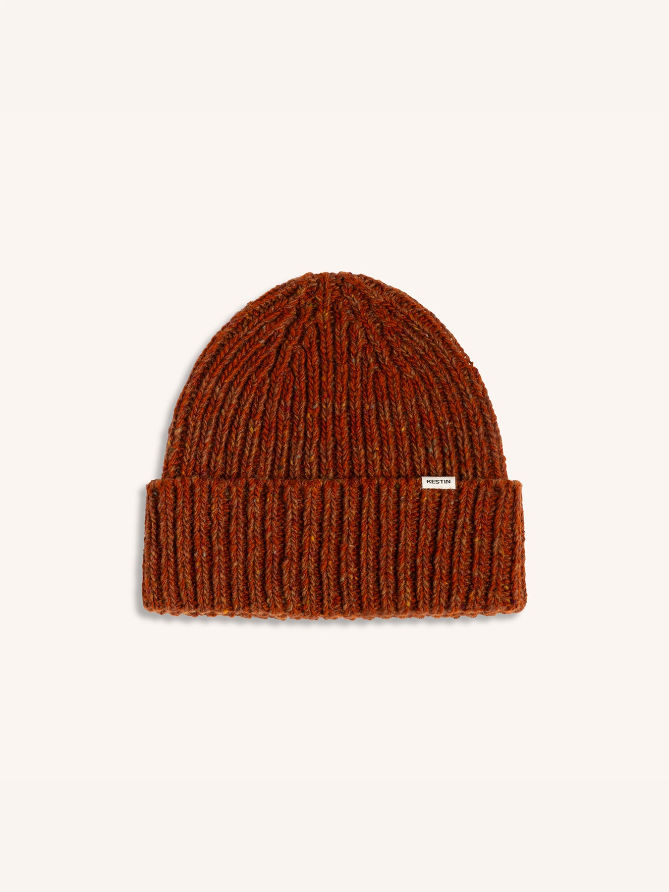 Isla Beanie in Rust Marl Merino Wool