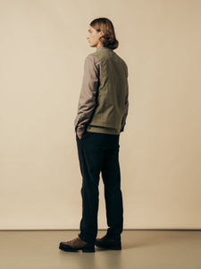 A model wearing an autumn outfit from menswear brand KESTIN.