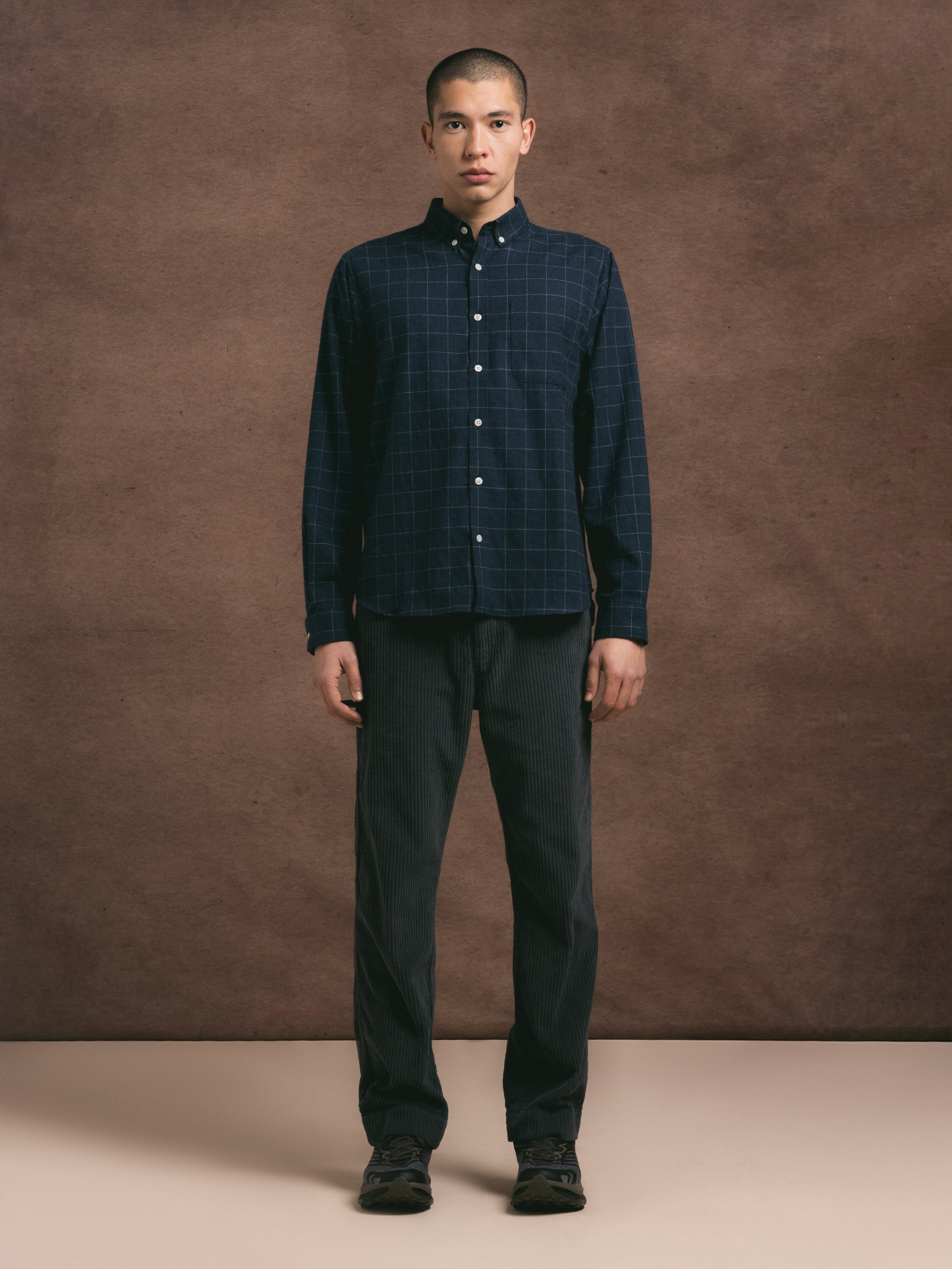 Raeburn Button Down Shirt in Navy Check