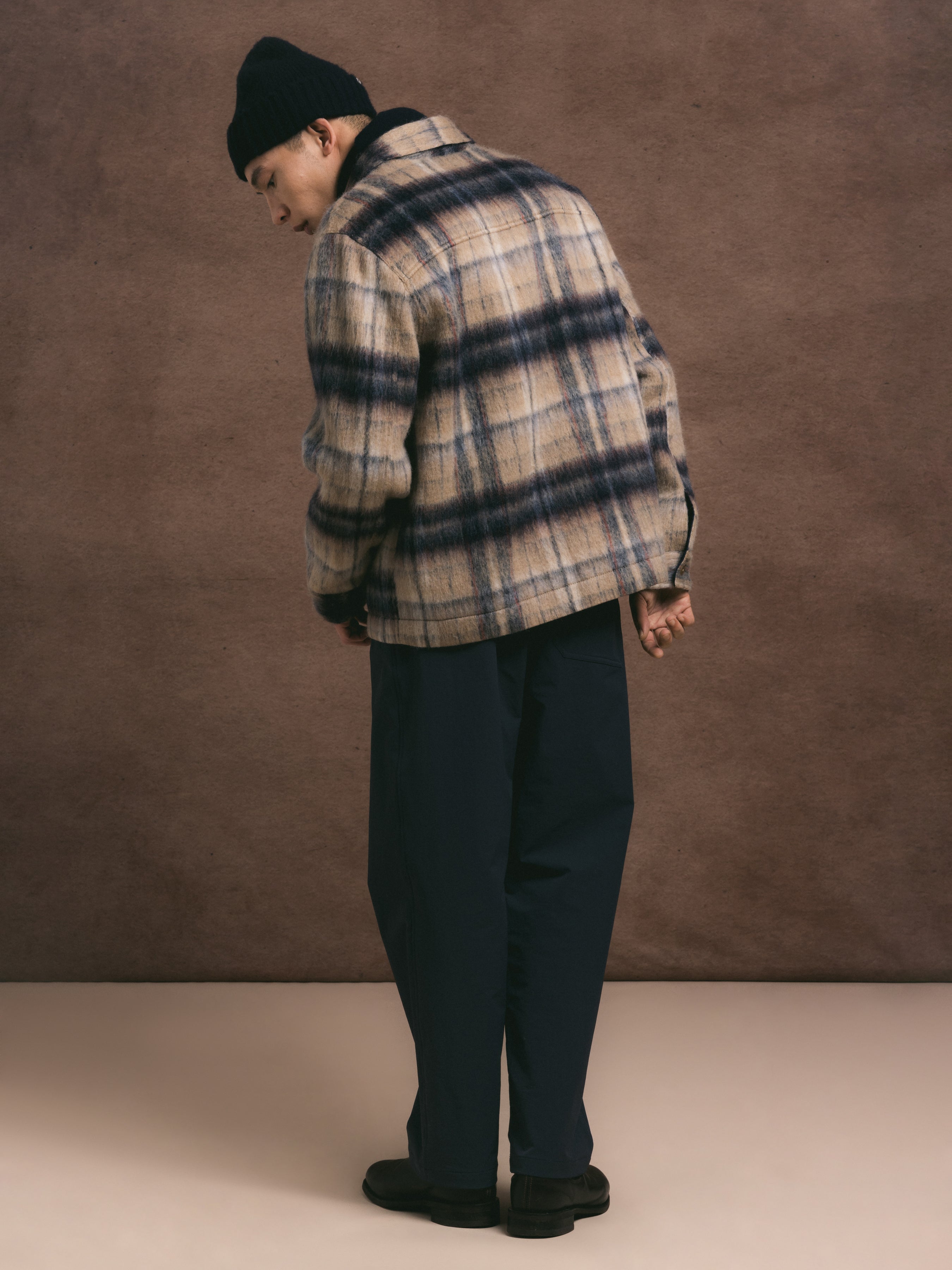 Haston Jacket in Oat Check Brushed Wool
