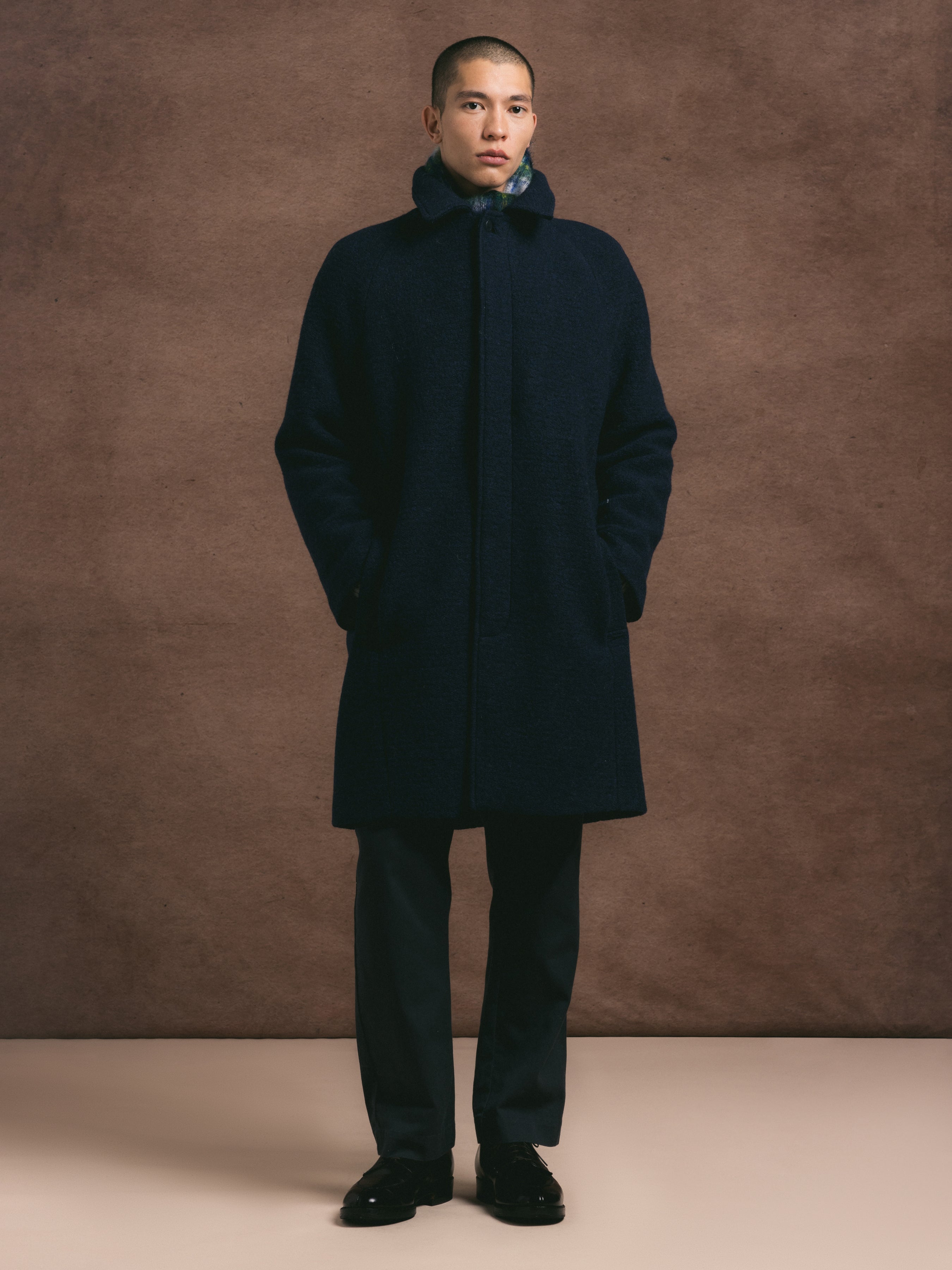 Dundas Overcoat in Midnight Italian Wool Blend