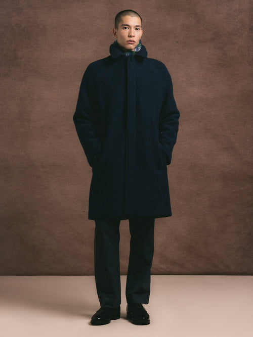Dundas Overcoat in Midnight Italian Wool Blend