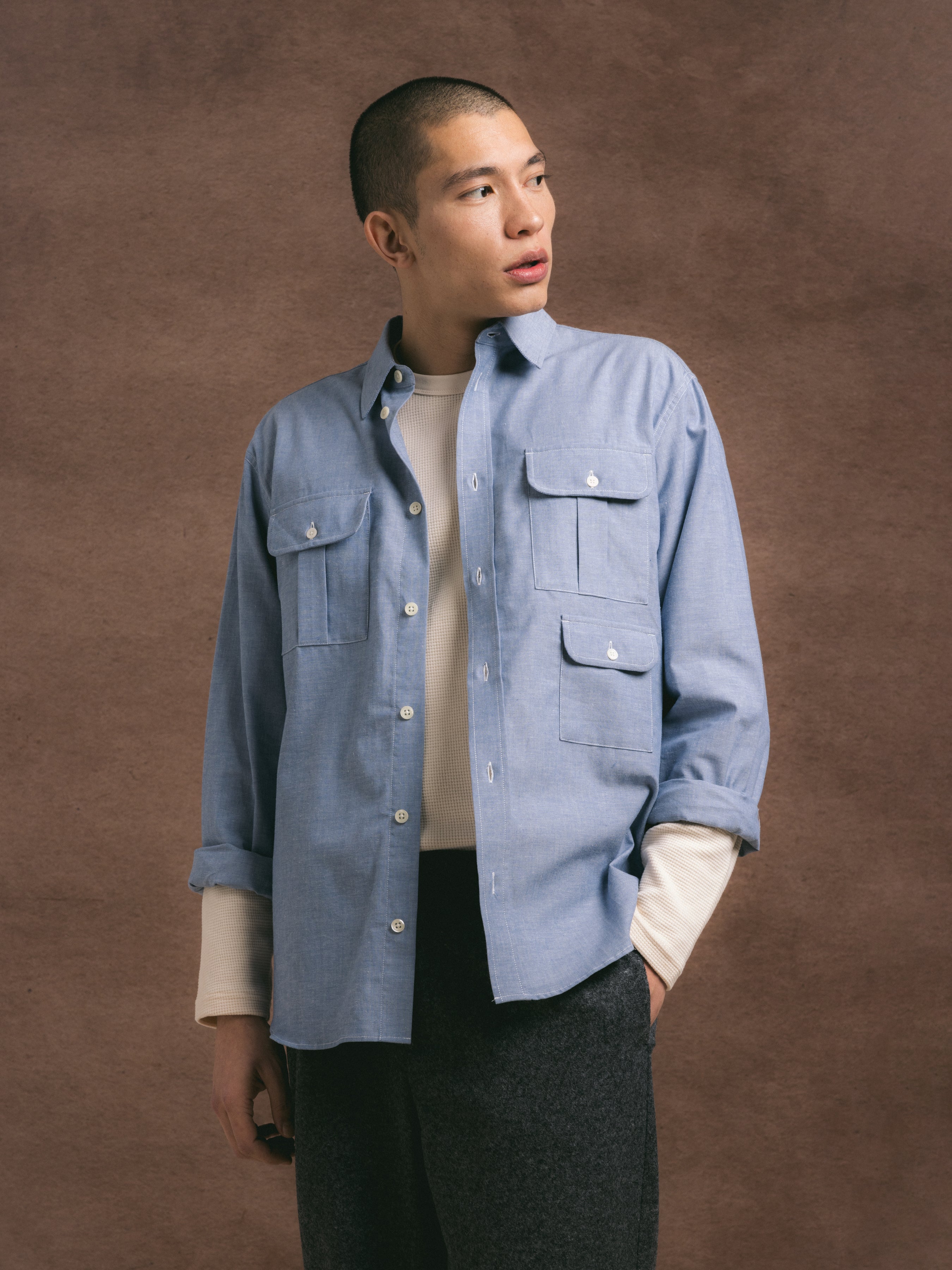 Kinnaird Shirt in Lightweight Chambray