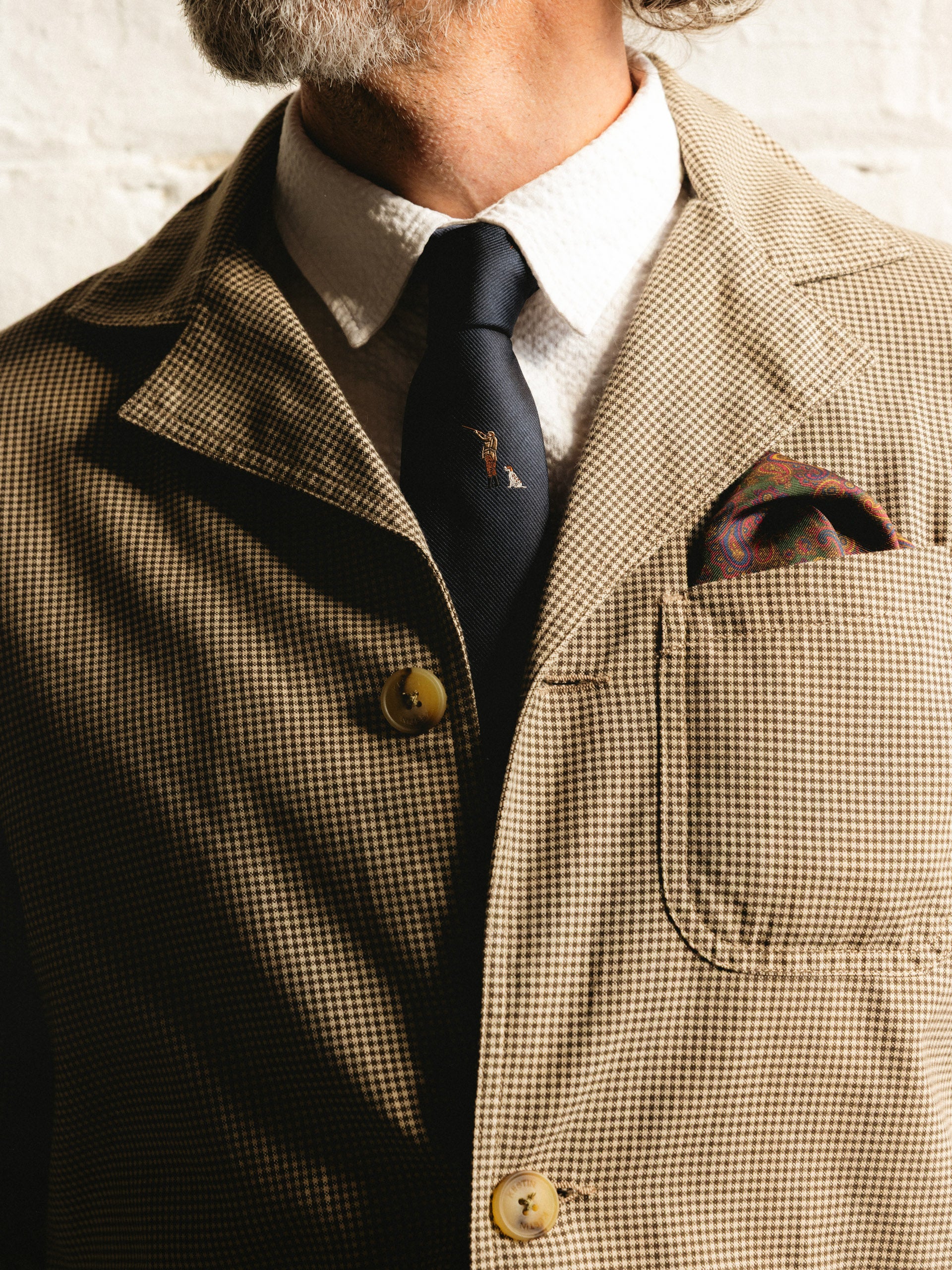 Stac Blazer in Olive Check Organic Cotton