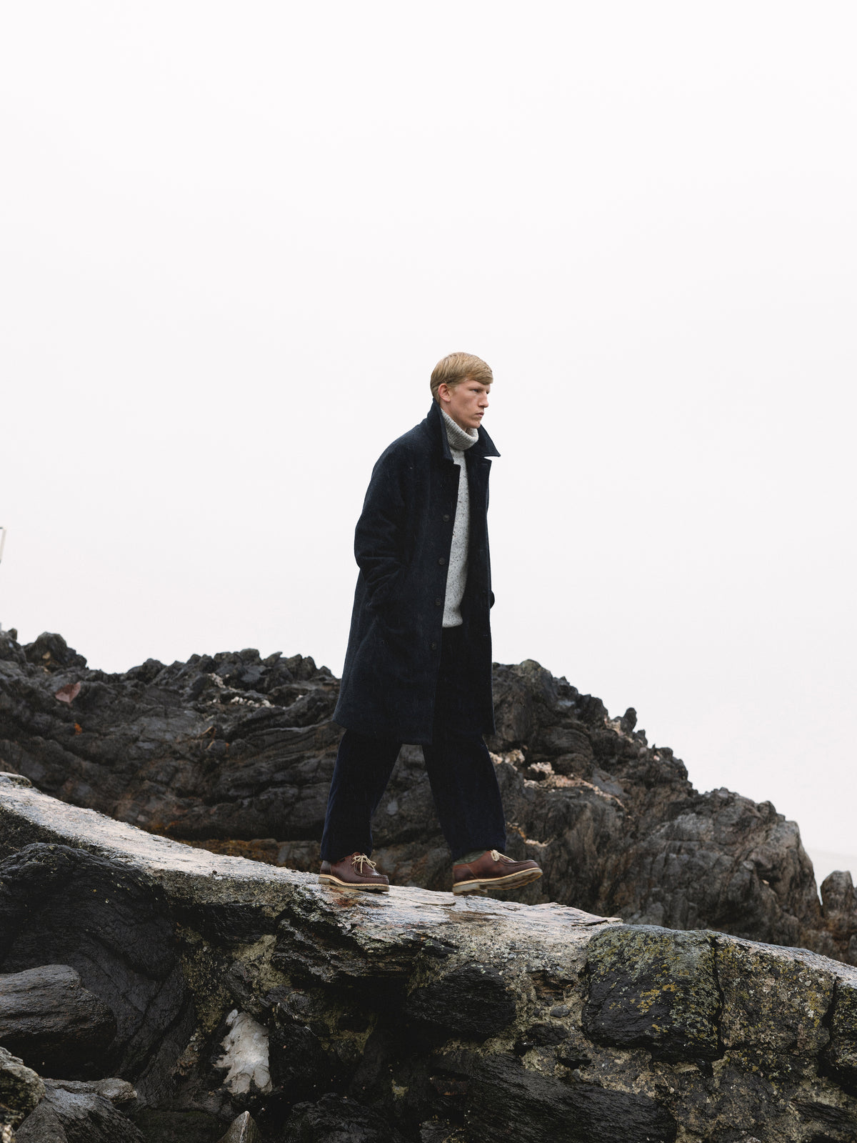 Drummond Overcoat in Navy