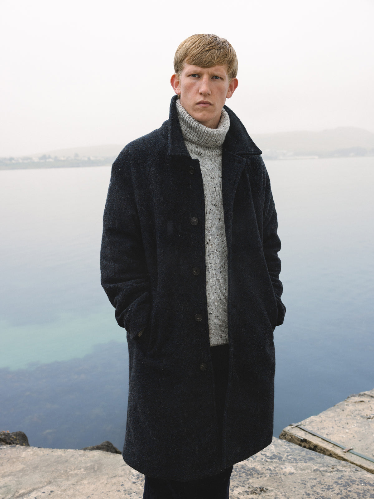 Drummond Overcoat in Navy