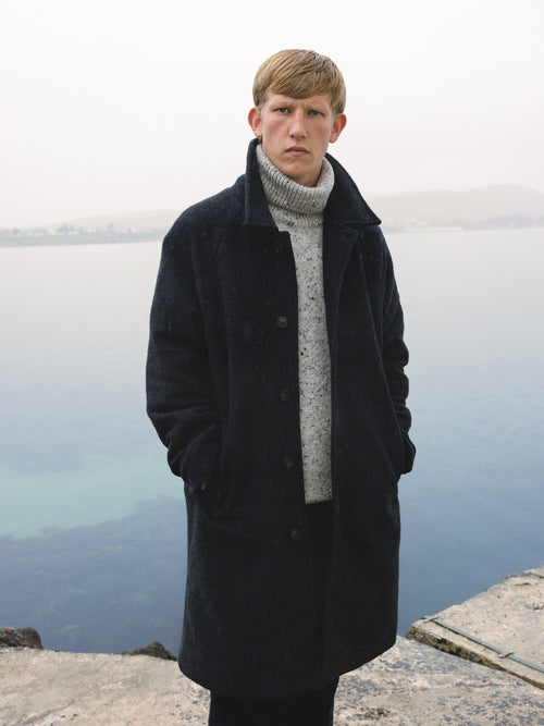 Drummond Overcoat in Navy