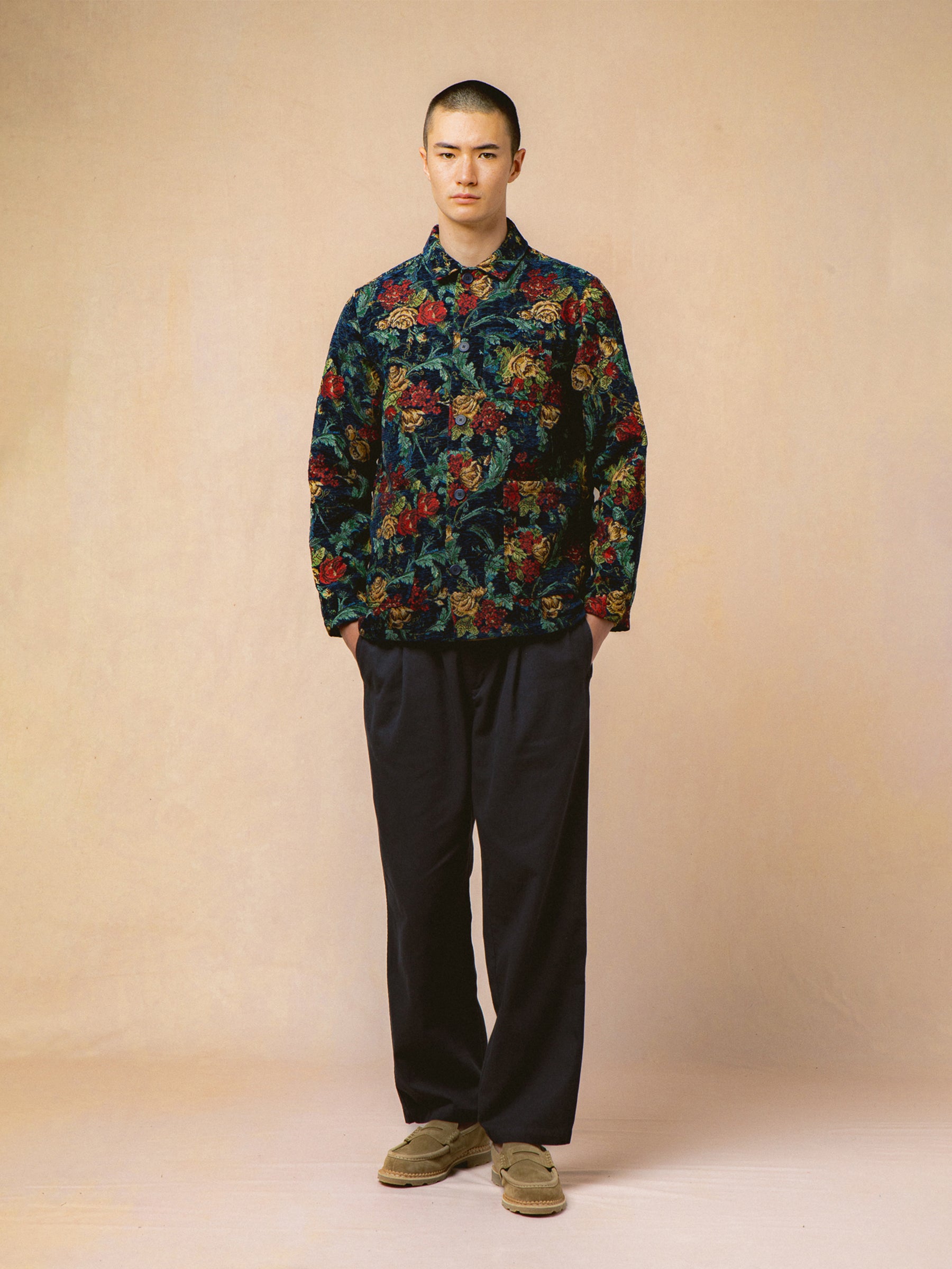 Doune Pant in Dark Navy Cotton Twill