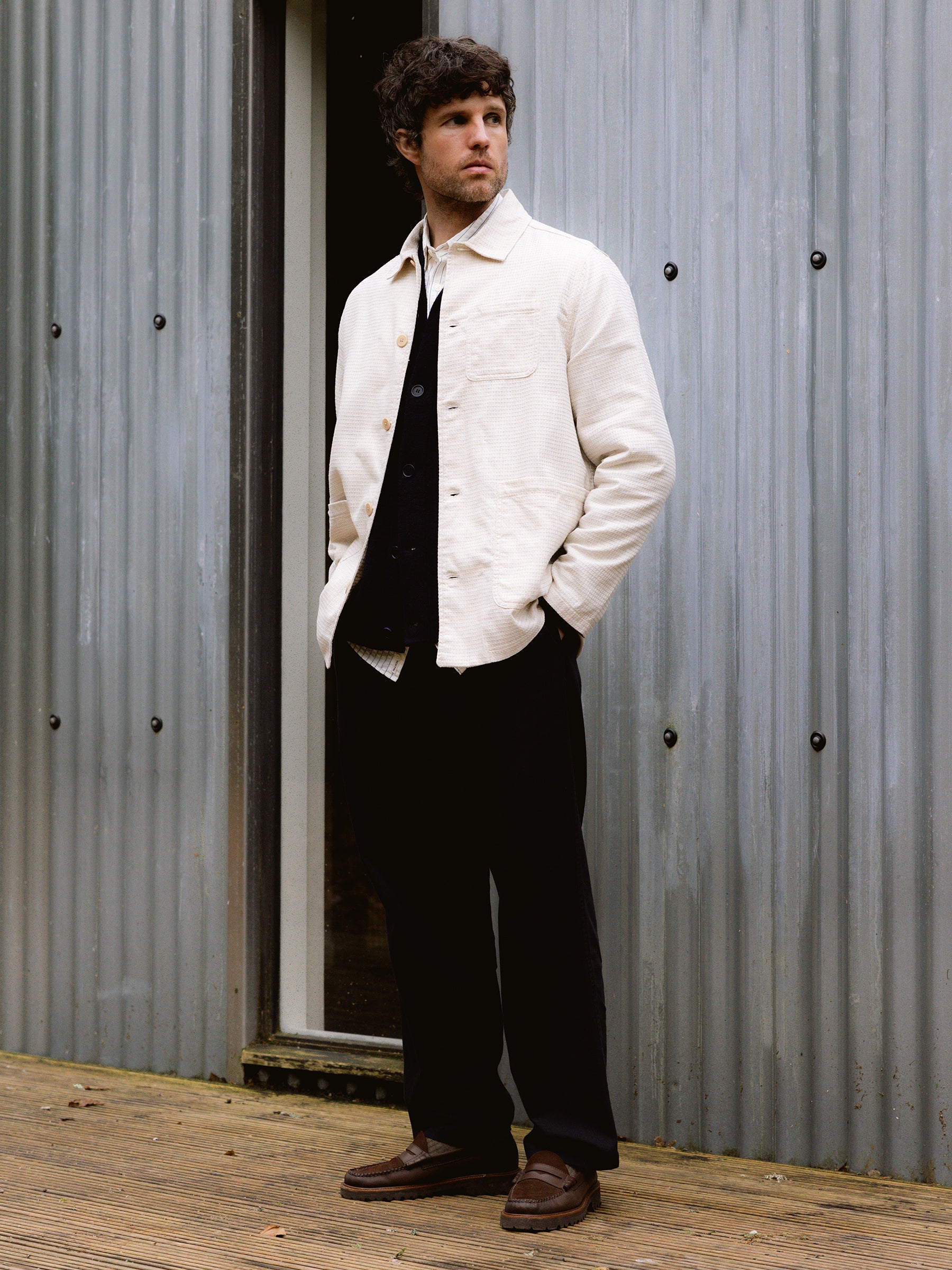 Doune Pant in Dark Navy Cotton Twill