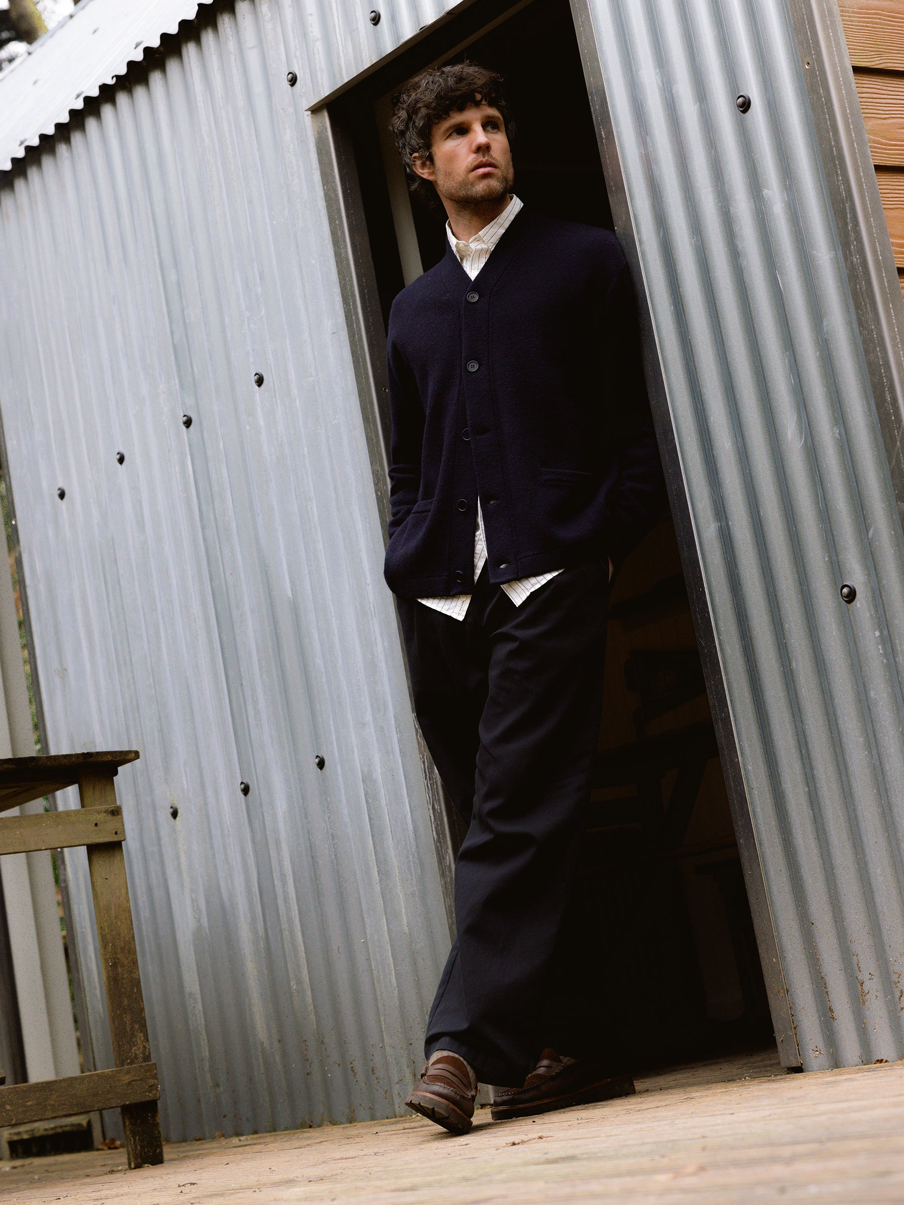 Doune Pant in Dark Navy Cotton Twill