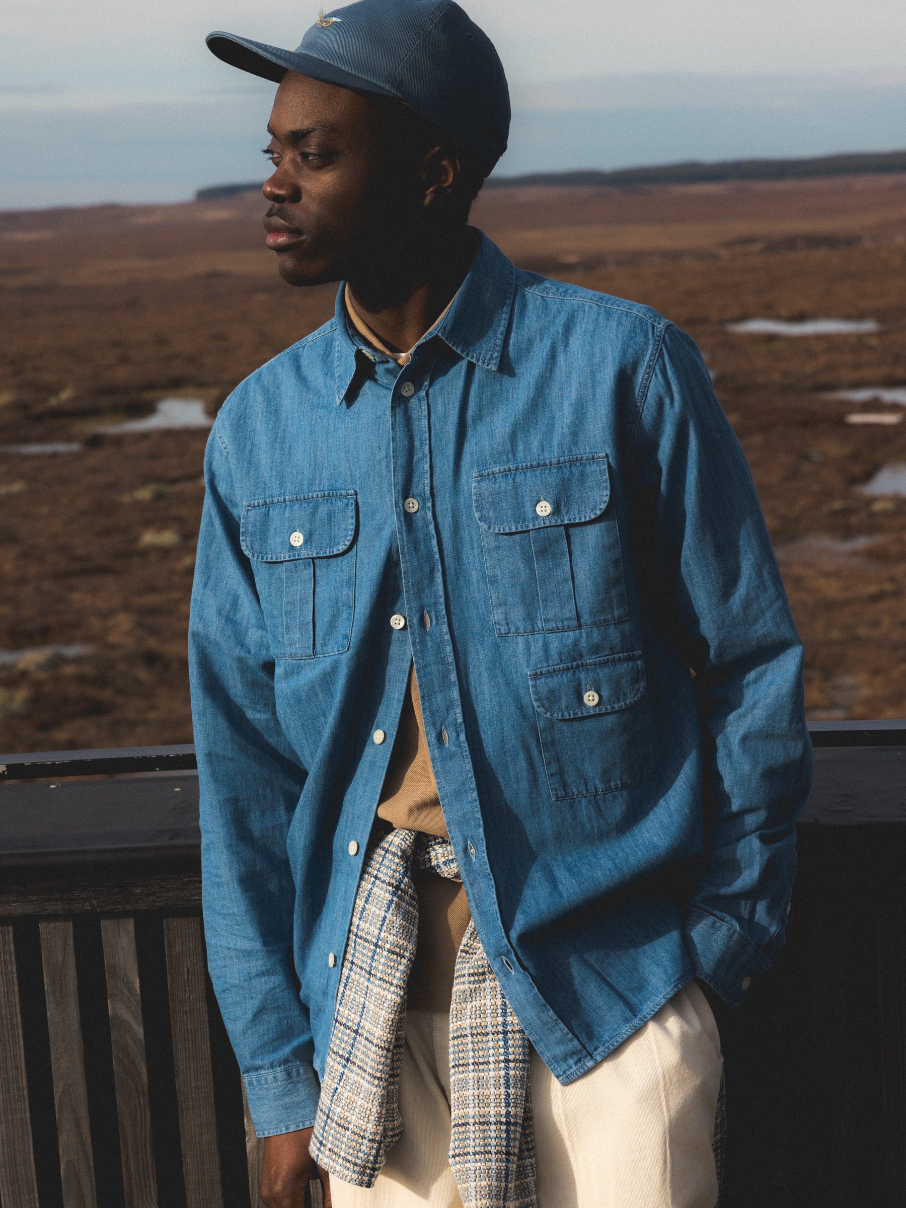 Kinnaird Shirt in Washed Denim