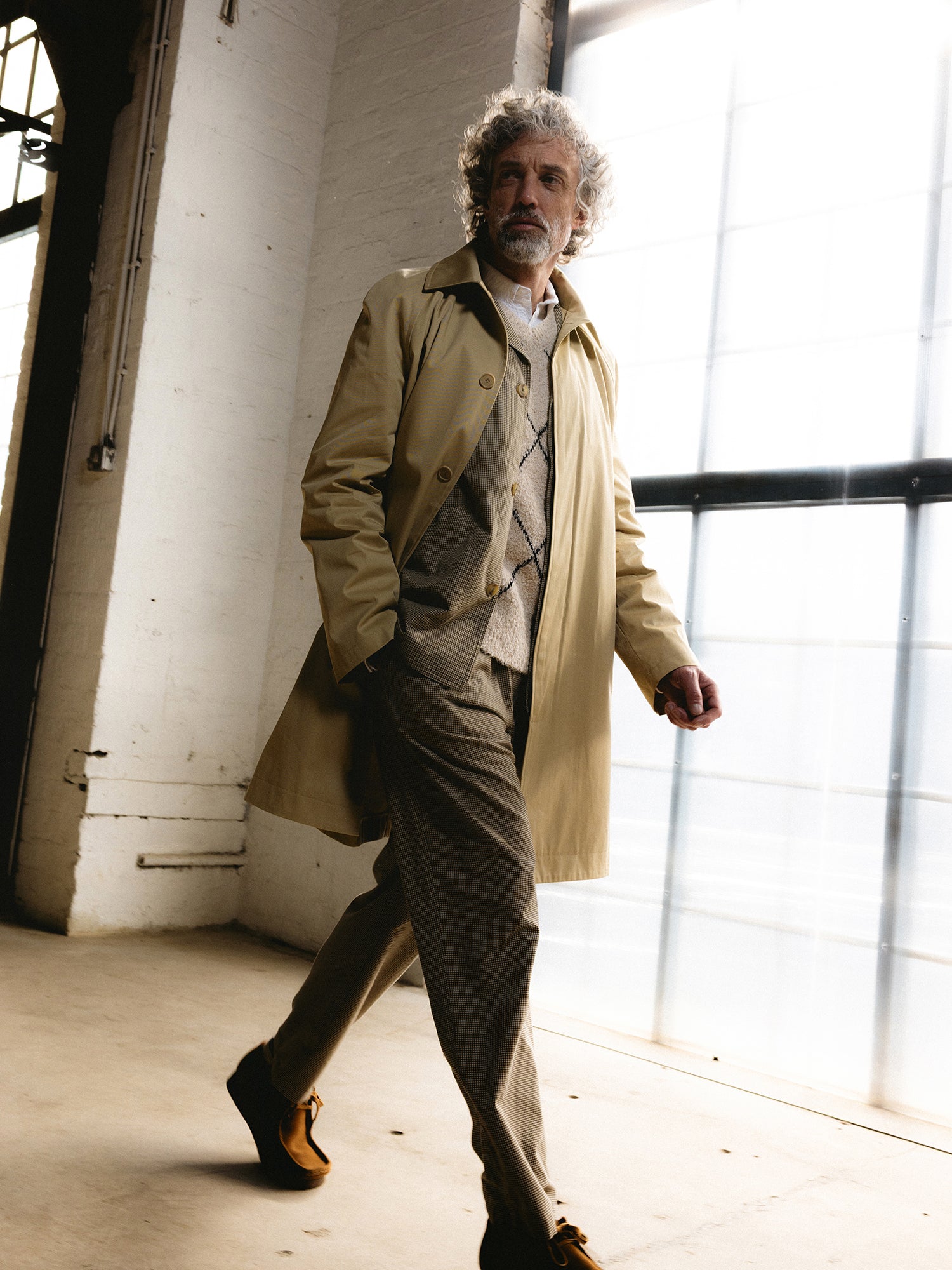 Morningside Mac in Sand Water-repellent Cotton Twill