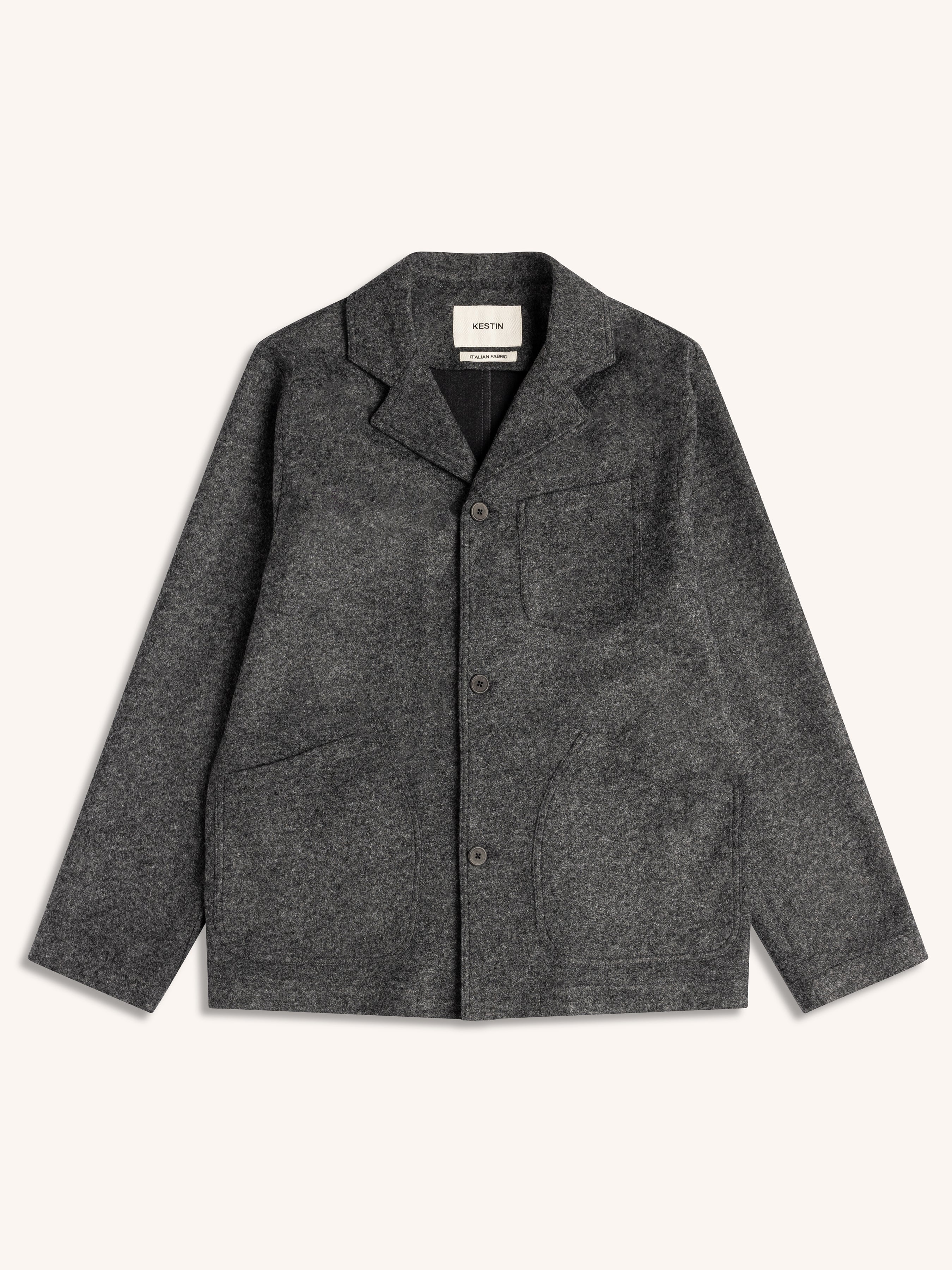 Stac Blazer in Charcoal Bonded Wool