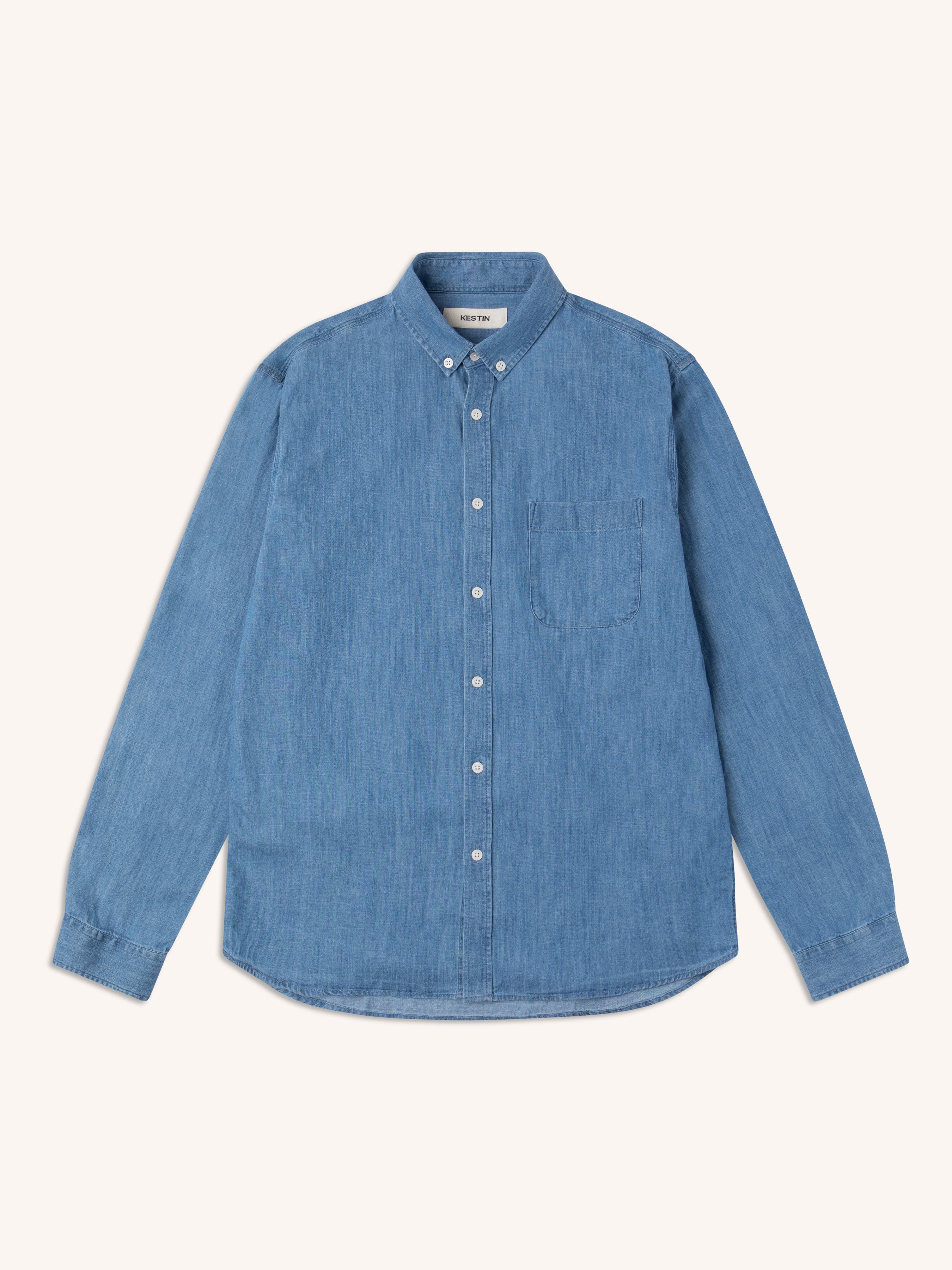 Raeburn Button Down Shirt in Washed Denim