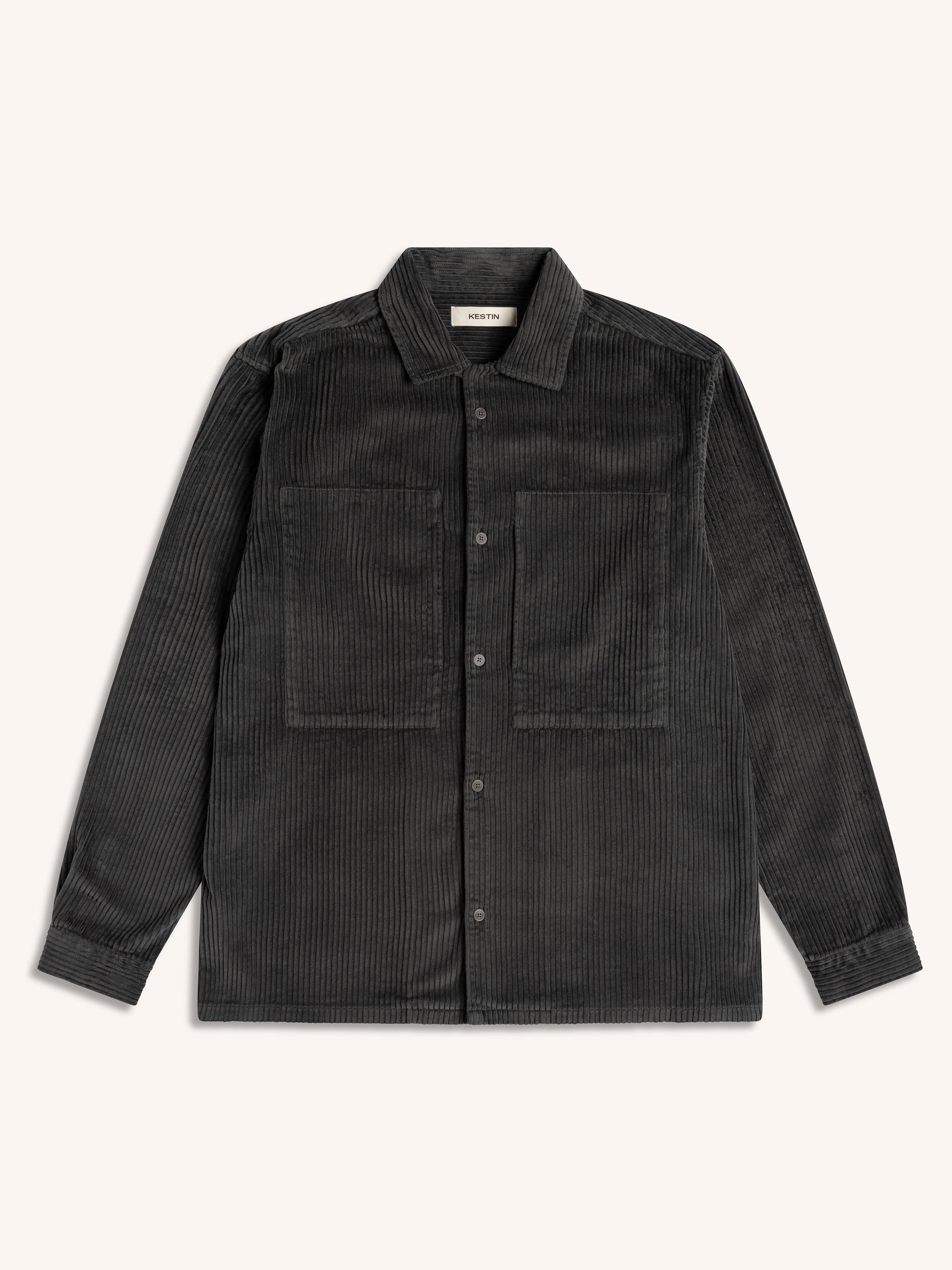 Durno Overshirt in Charcoal Jumbo Cord