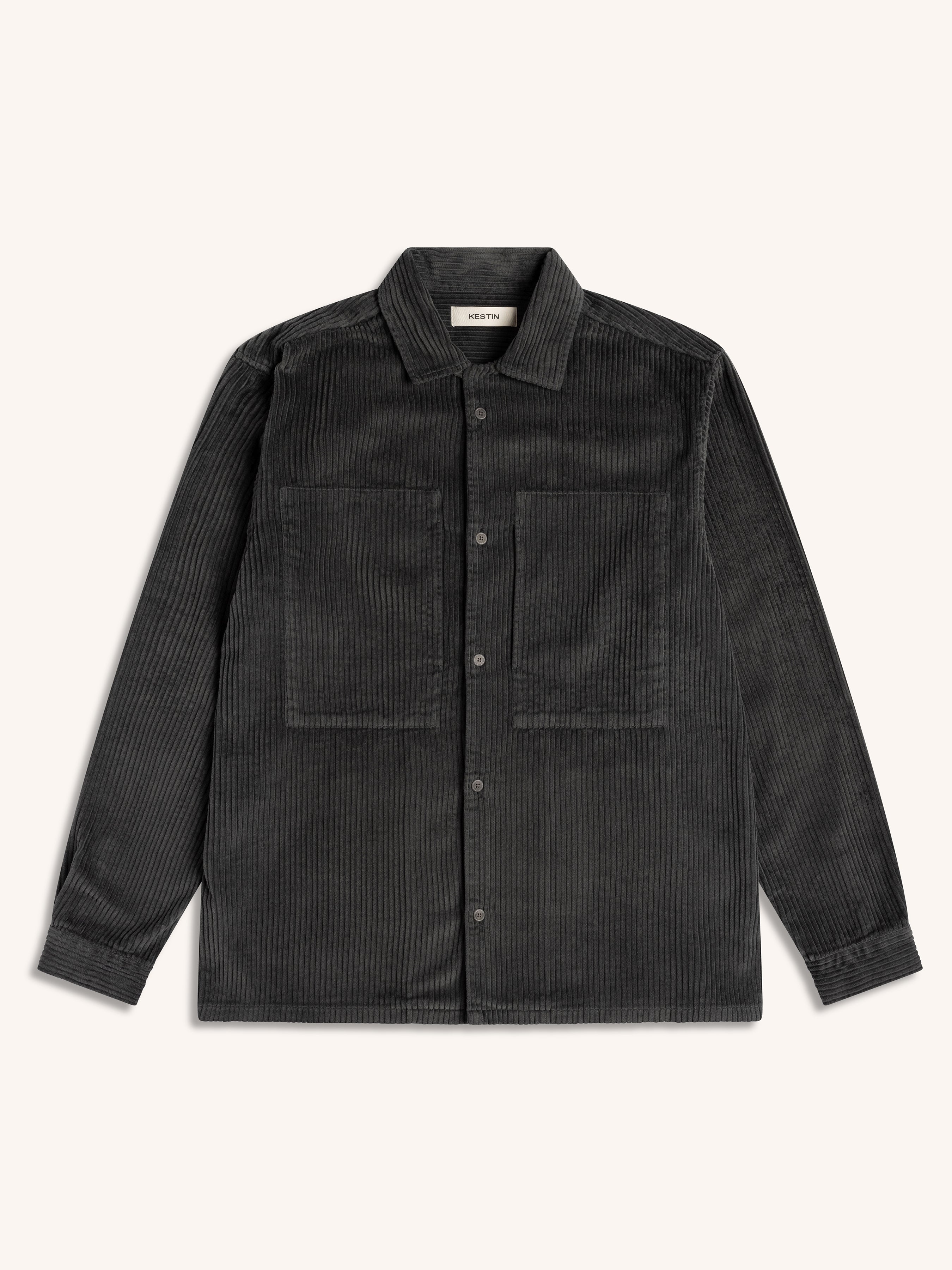 Durno Overshirt in Charcoal Jumbo Cord