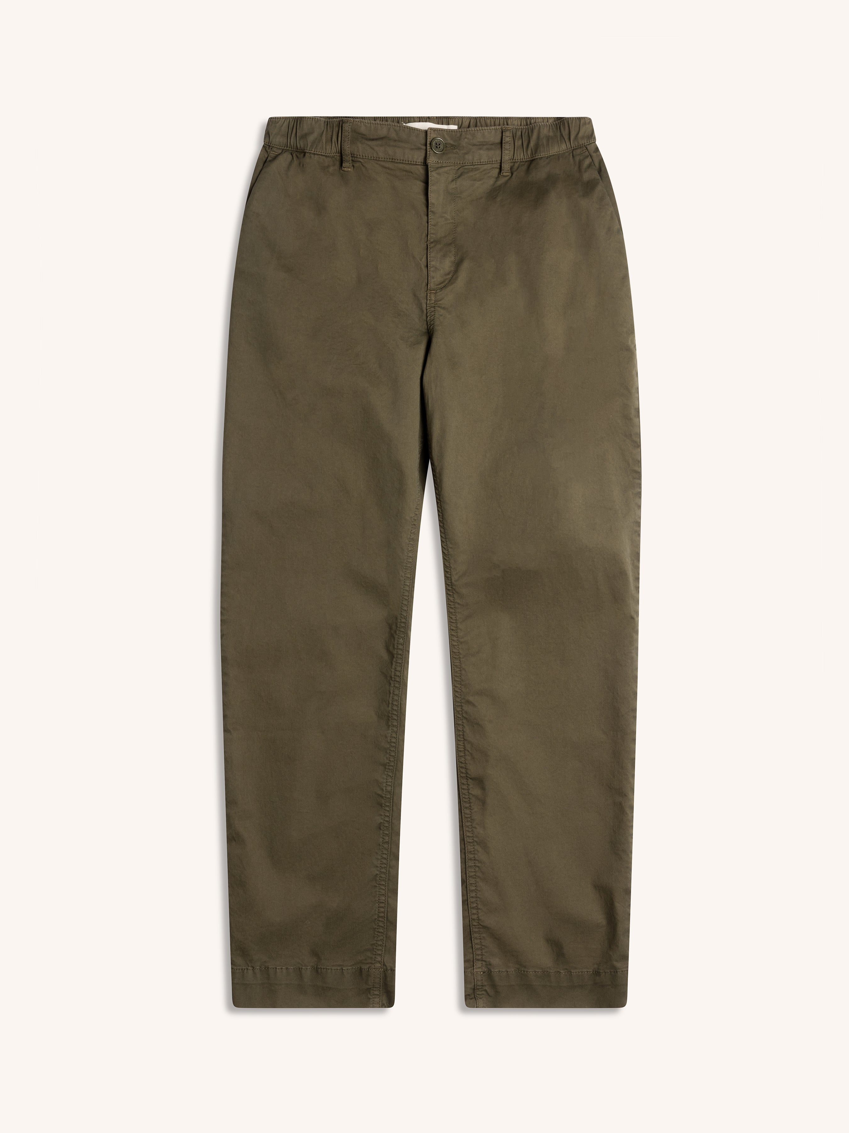 Inverness Trouser in Olive Cotton Twill