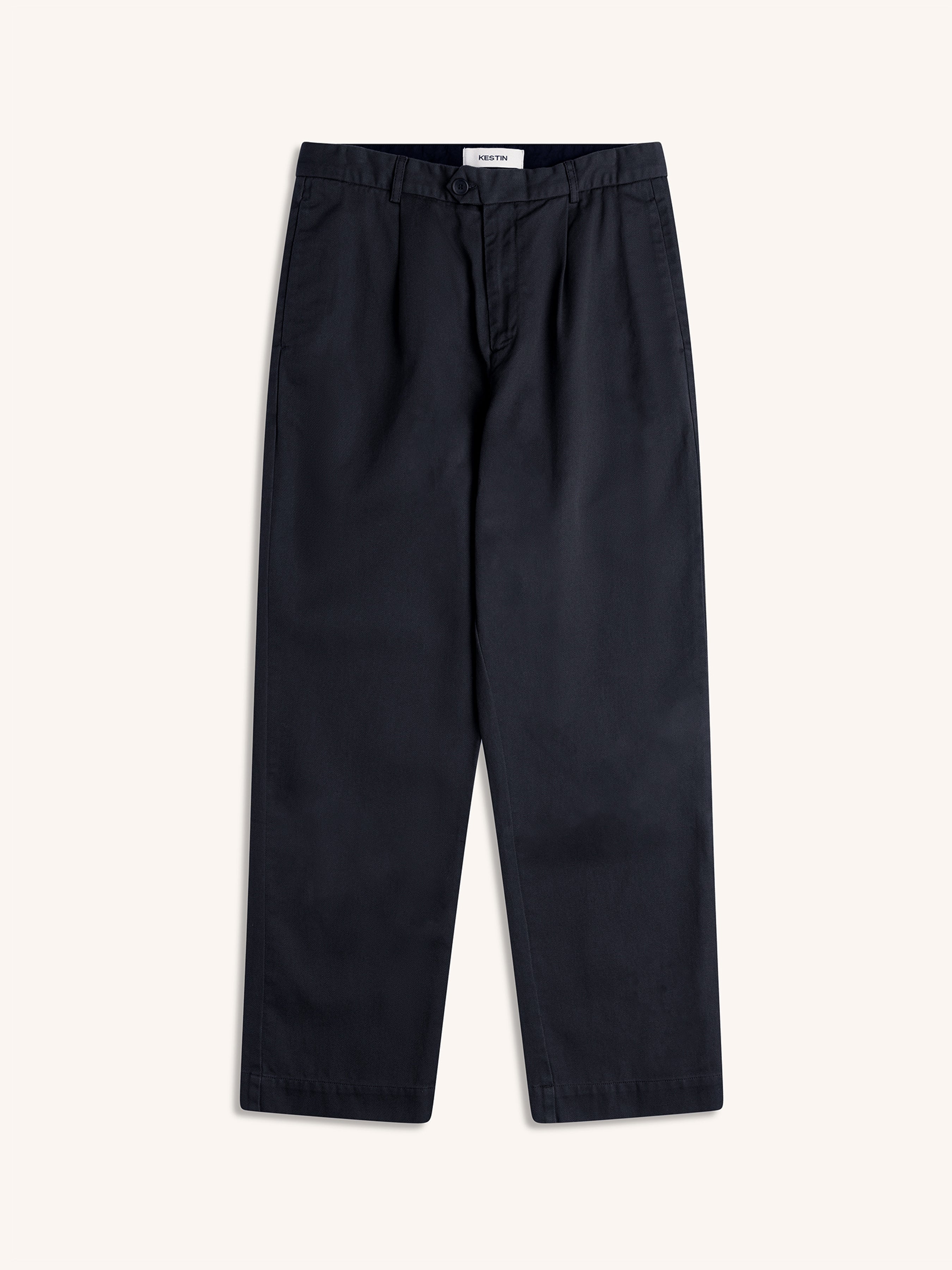Wick Trouser in Dark Navy Cotton Twill