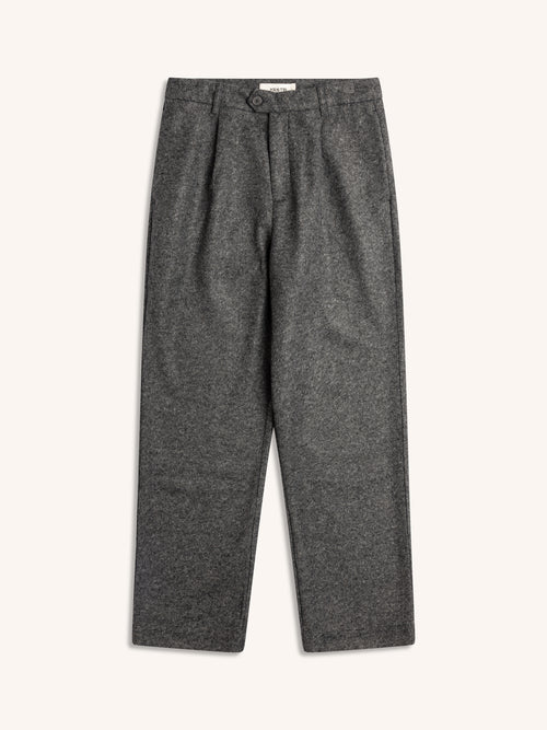 Wick Trouser in Charcoal Bonded Wool