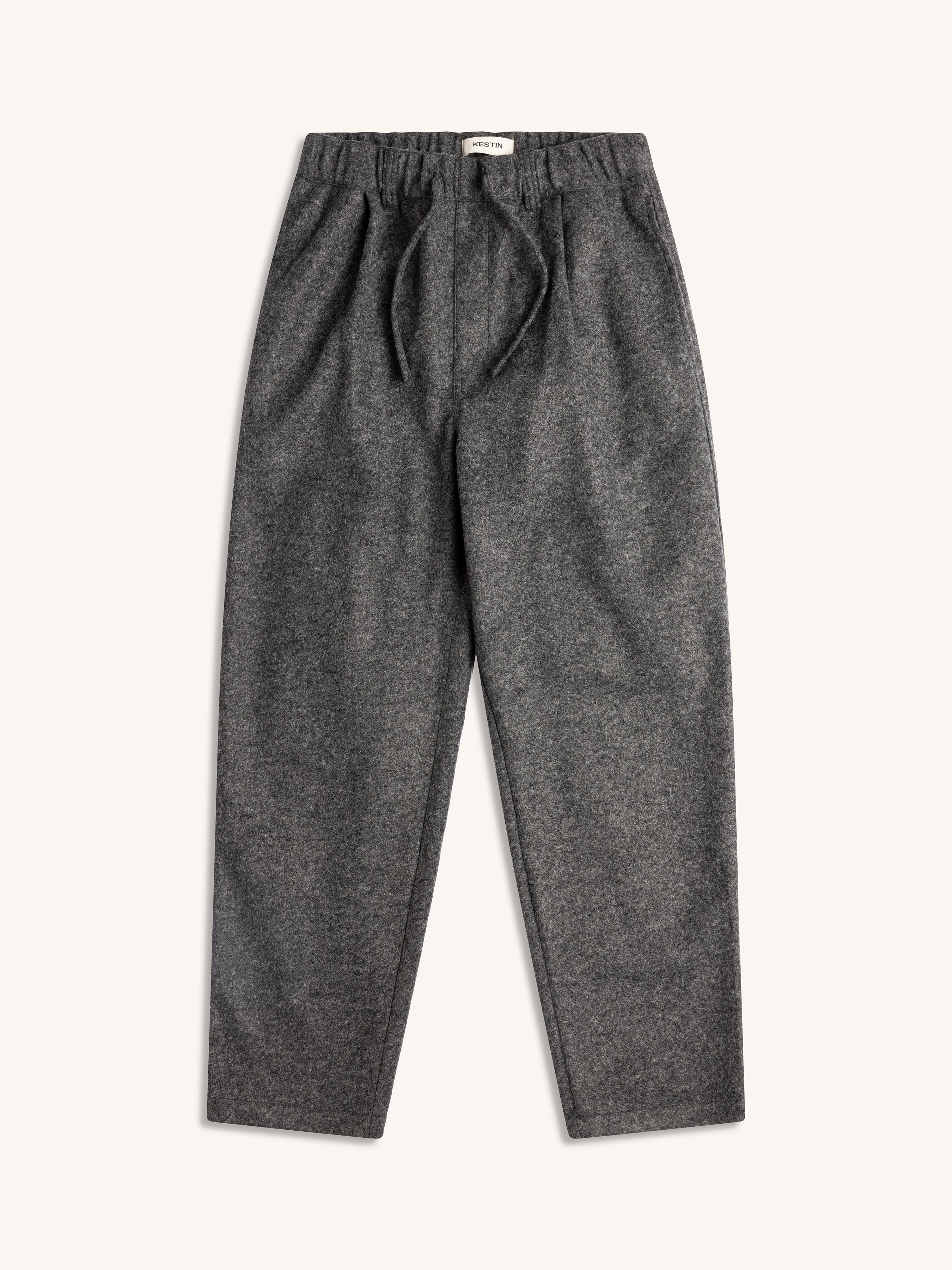 Doune Pant in Charcoal Bonded Wool