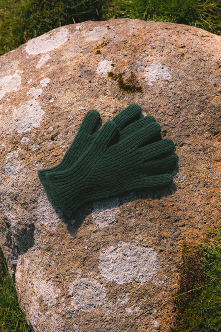Braemar Gloves in Pine Lambswool