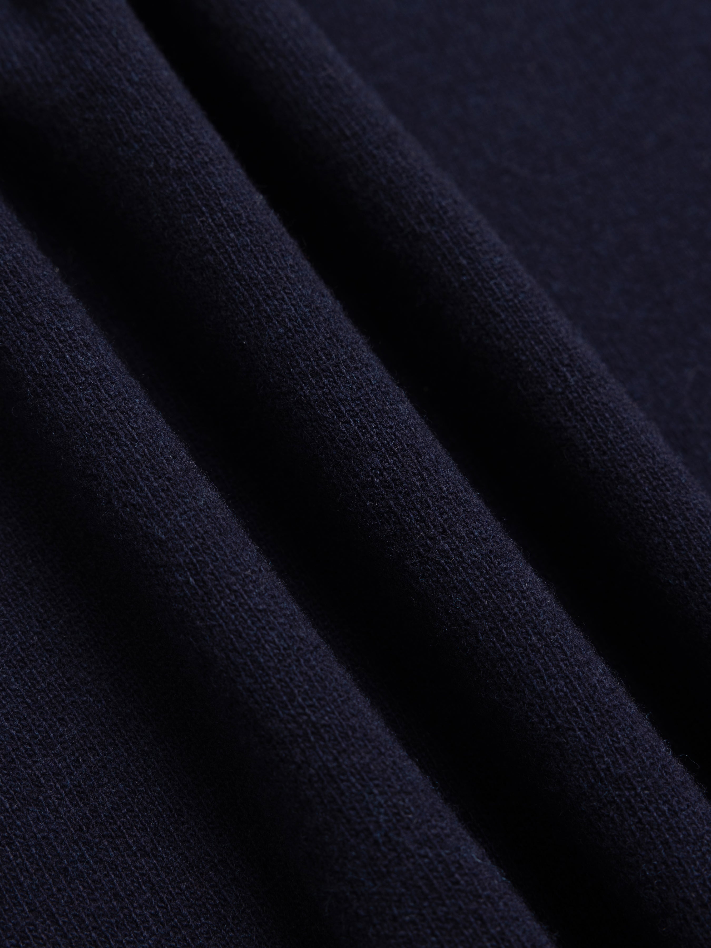 Teviot Crew Neck in Navy Merino Wool & Cashmere