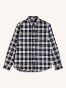 A button down flannel shirt by Scottish menswear designer KESTIN.