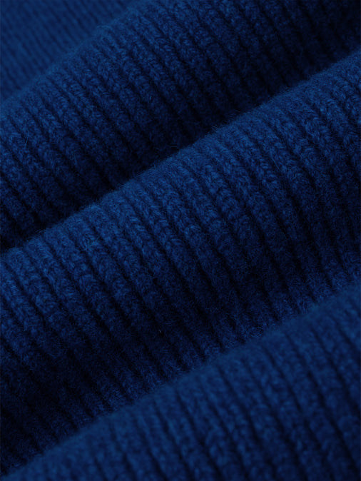 Braemar Scarf in Cobalt Lambswool