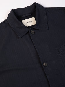 A close-up of the collar of the KESTIN Huntly Jacket.