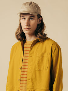A close-up of the Rosyth Overshirt and Fly Tee from KESTIN.