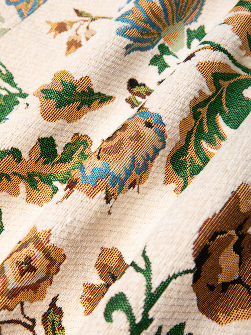 A limited edition Japanese jacquard pattern featuring floral artwork.