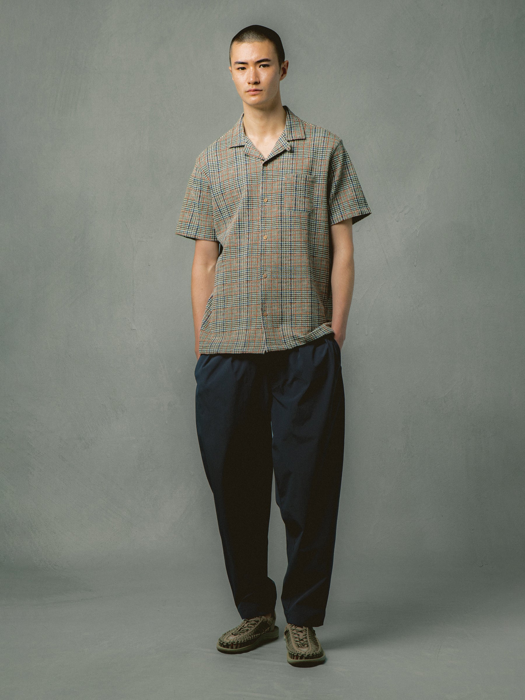 Cramond Shirt in Olive Multi Check