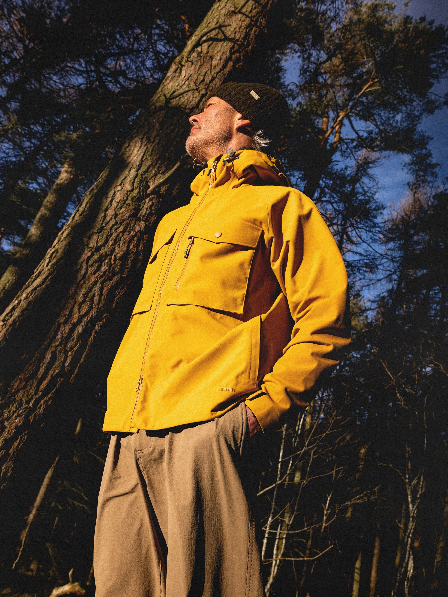 Glenbarr Waterproof Jacket in Yellow Recycled Canvas