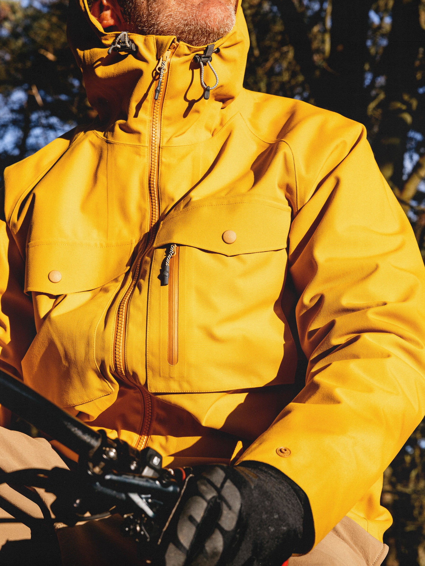 Glenbarr Waterproof Jacket in Yellow Recycled Canvas