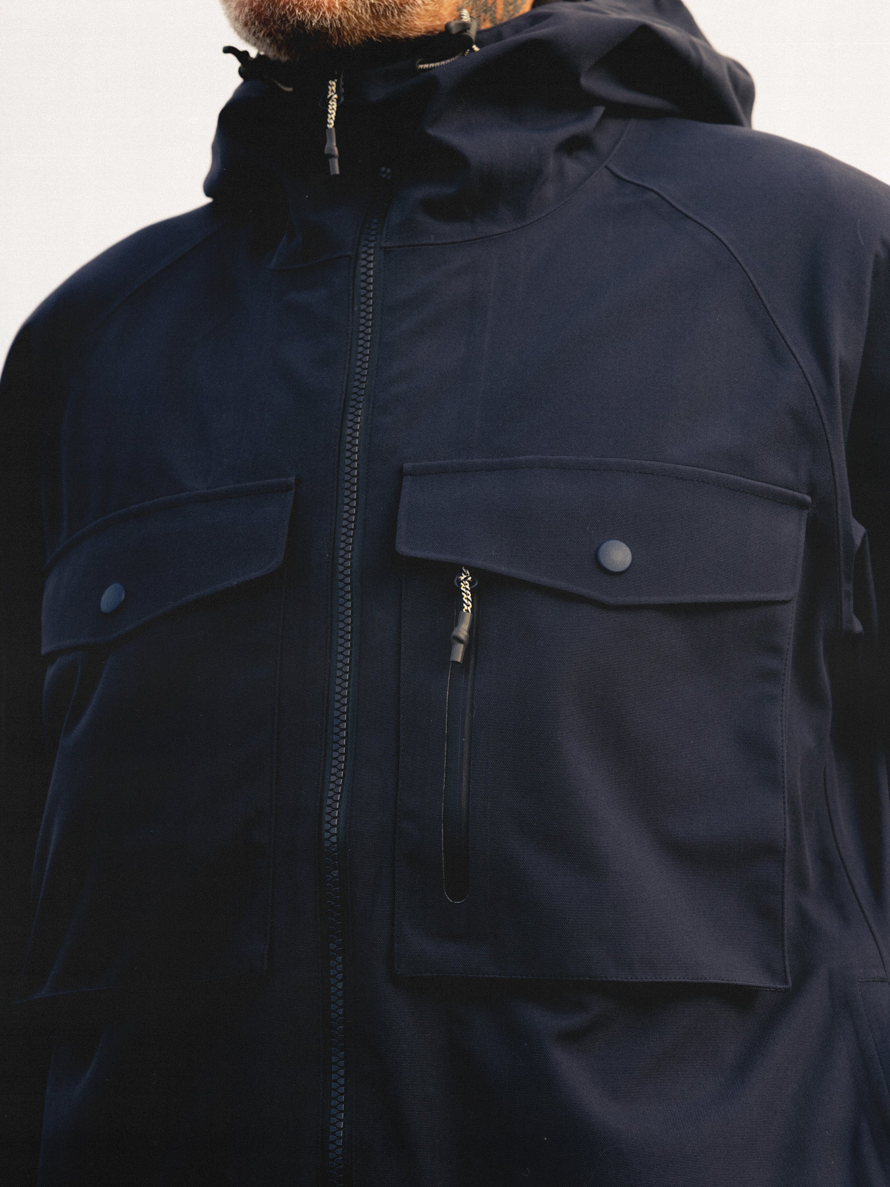 Glenbarr Waterproof Jacket in Dark Navy Recycled Canvas
