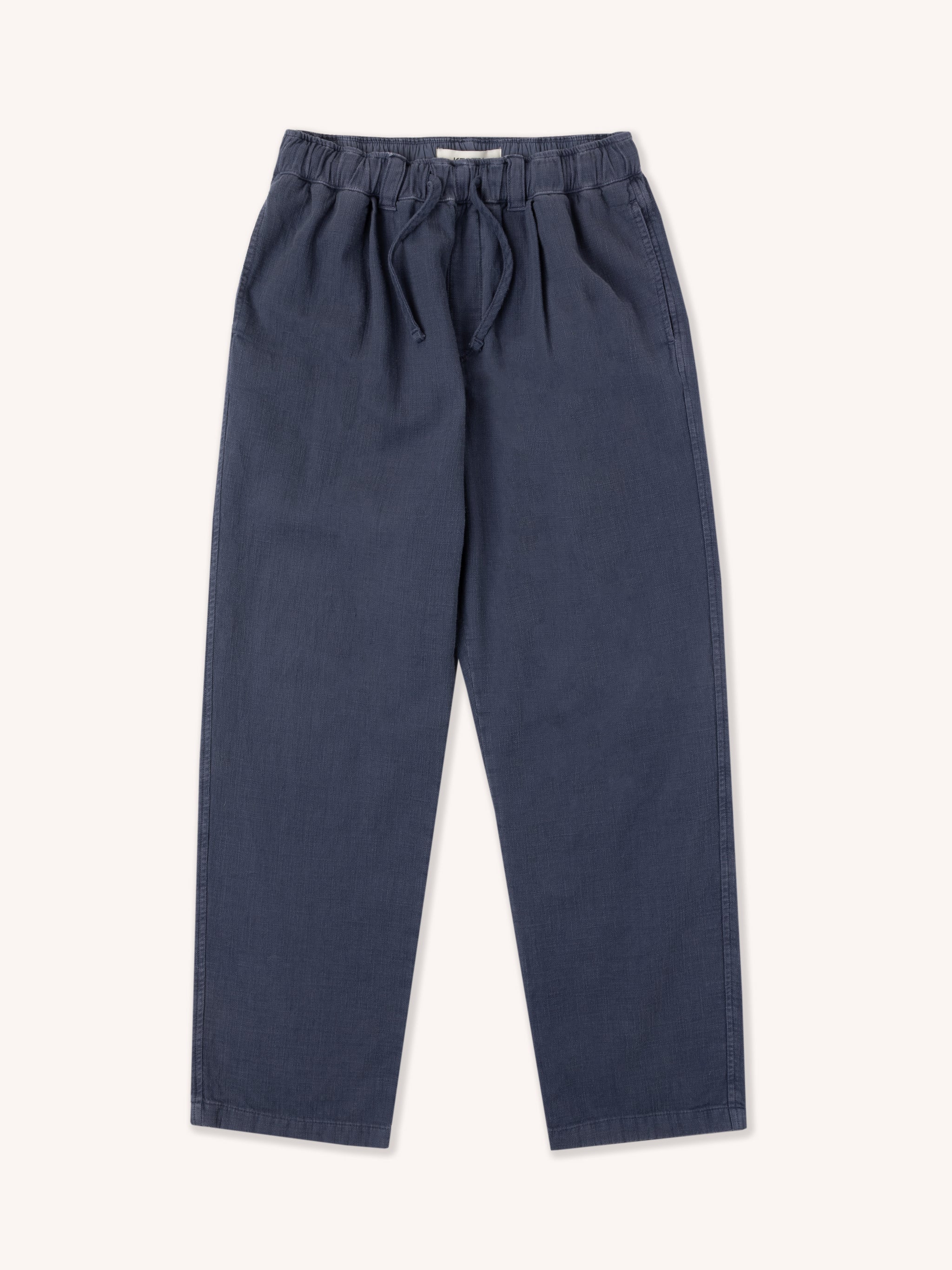 Doune Pant in Navy Slub Cotton
