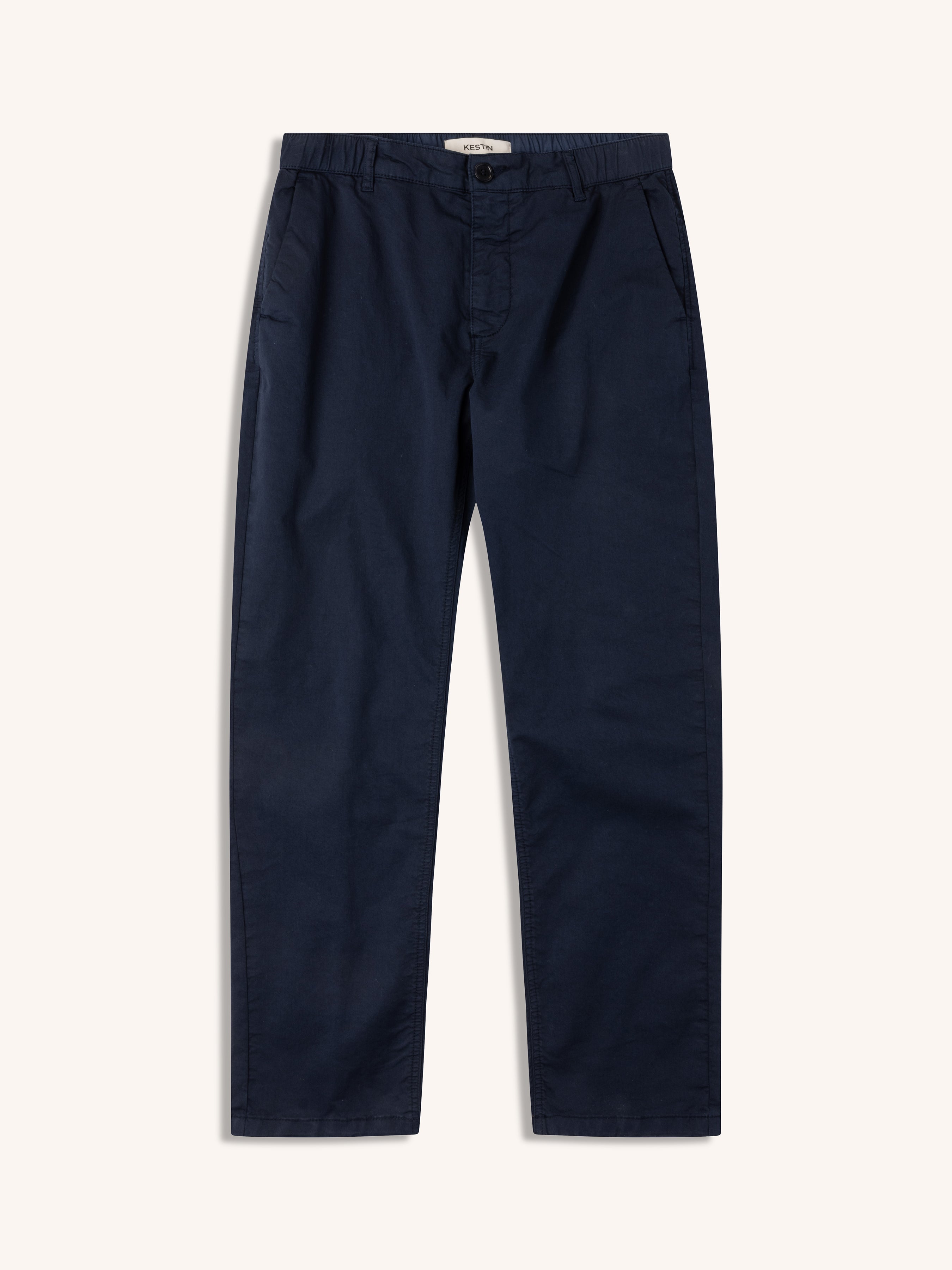 Inverness Trouser in Dark Navy Cotton Twill