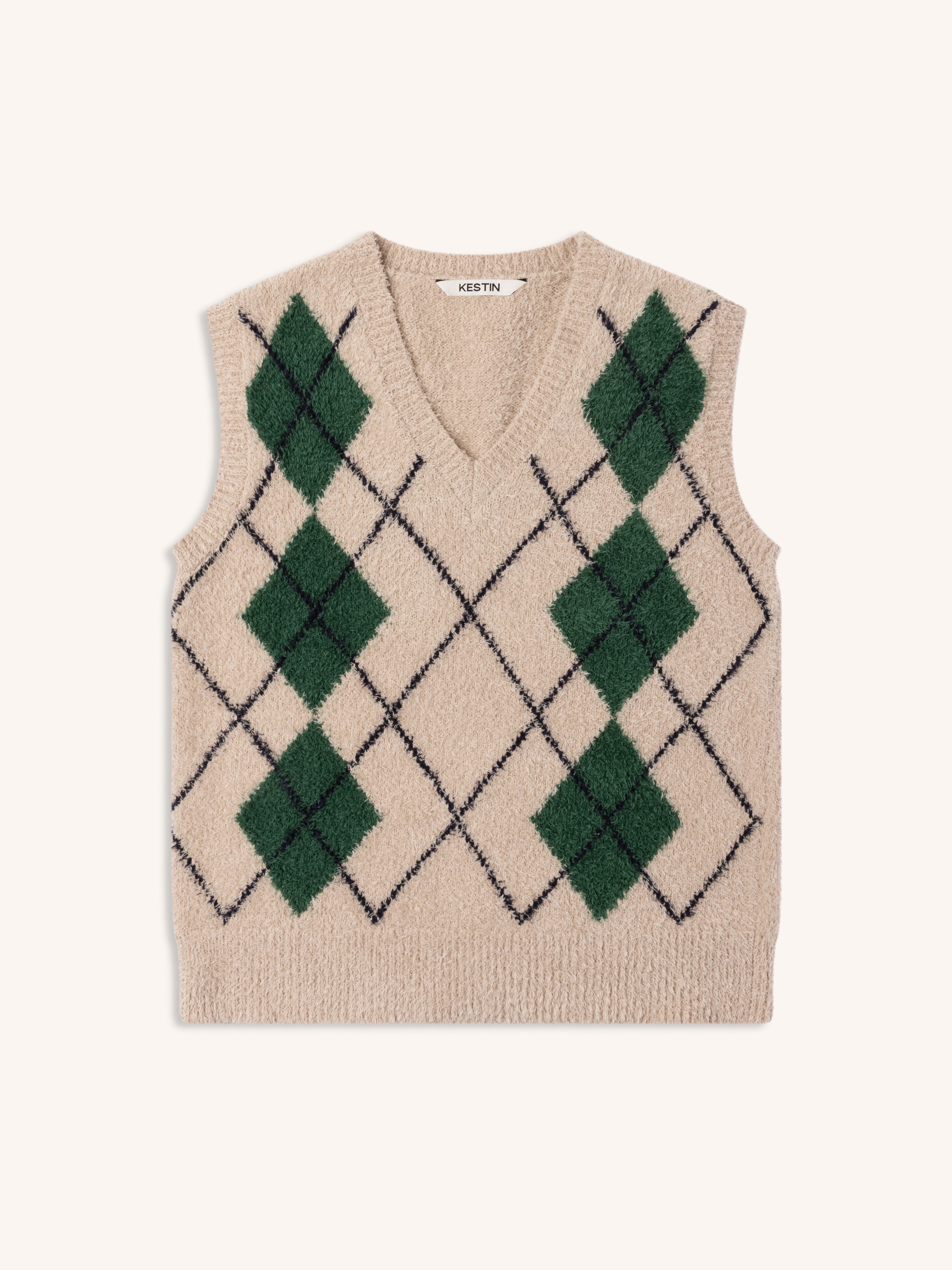 KESTIN | Fairisle Vest in Green Multi Lambswool – Kestin