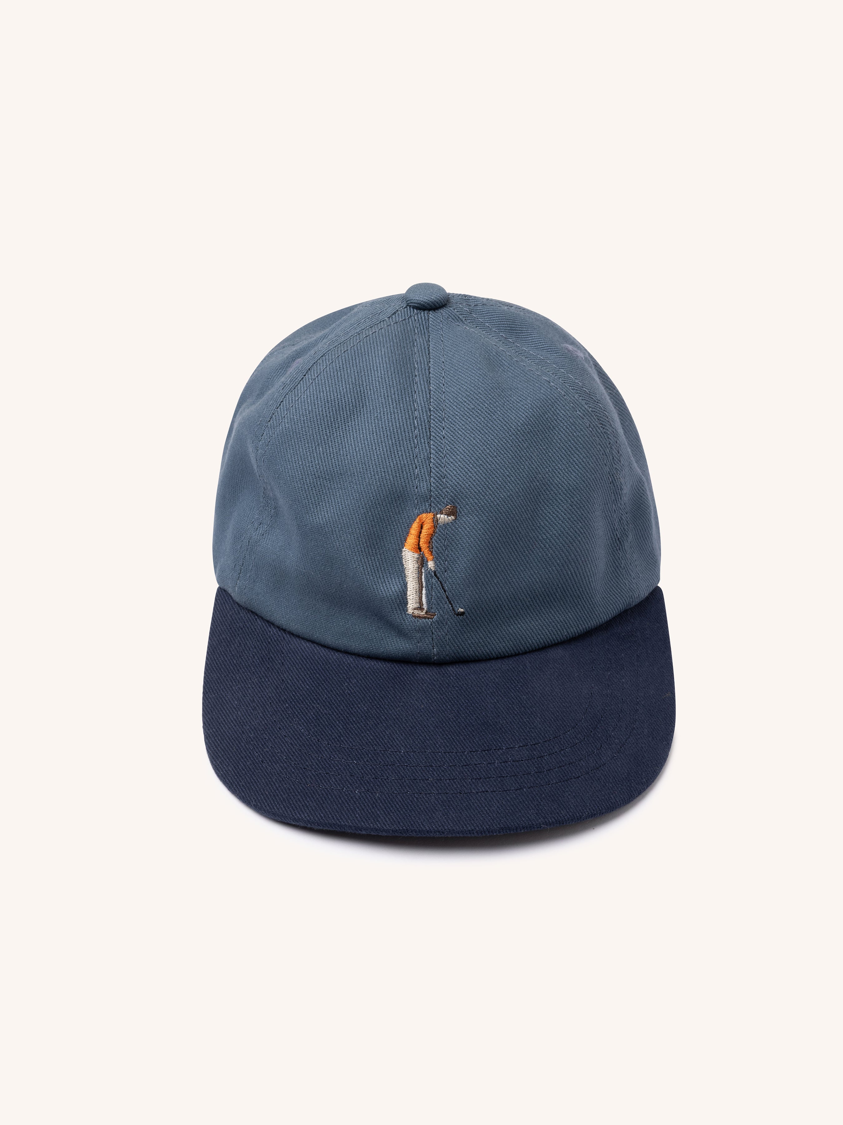 Leuchars Cap in French Blue / Navy Golf Embroidery