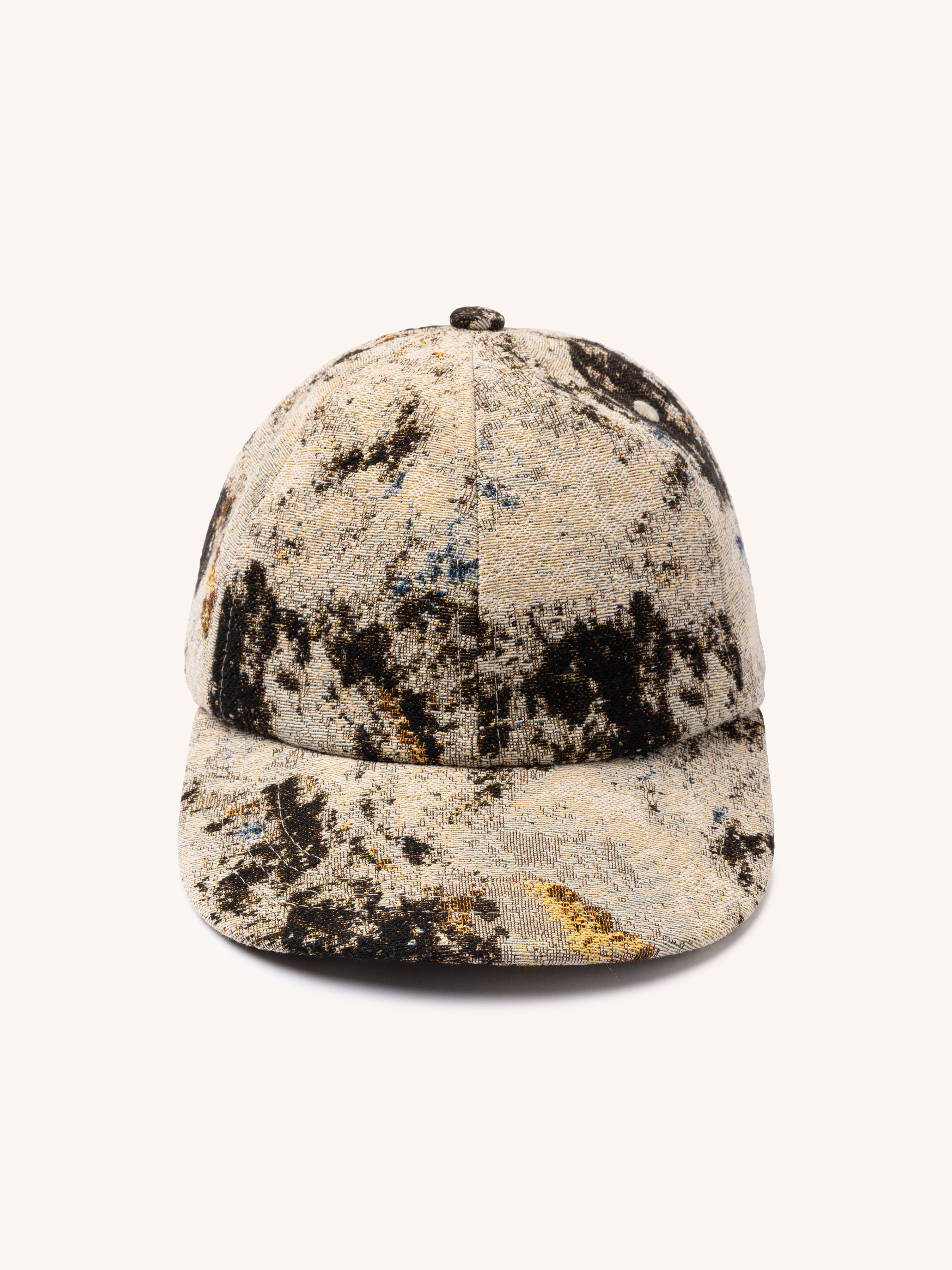 Leuchars Cap in Brown Camo Jacquard