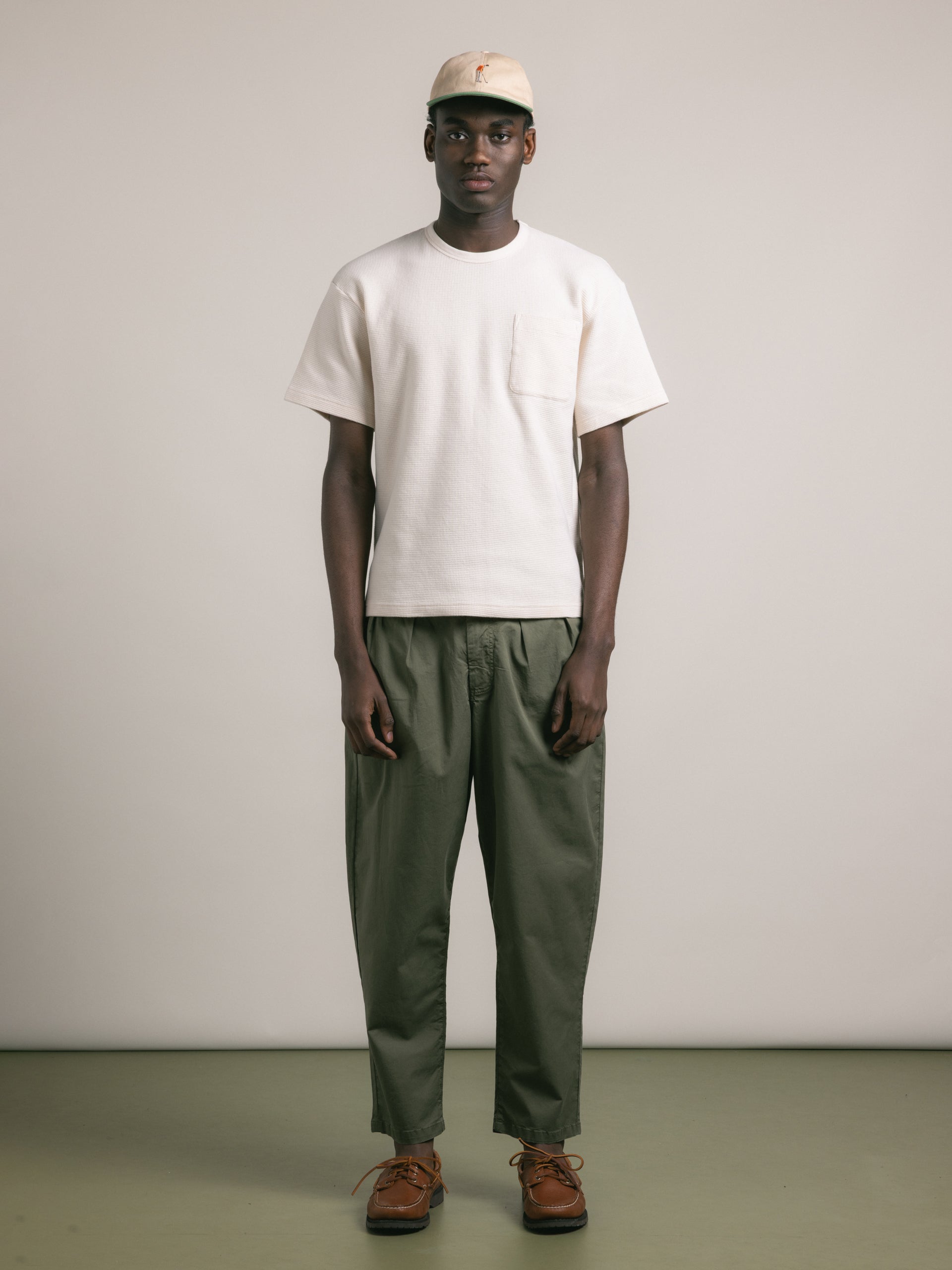 Fly T-Shirt in Natural Brushed Waffle